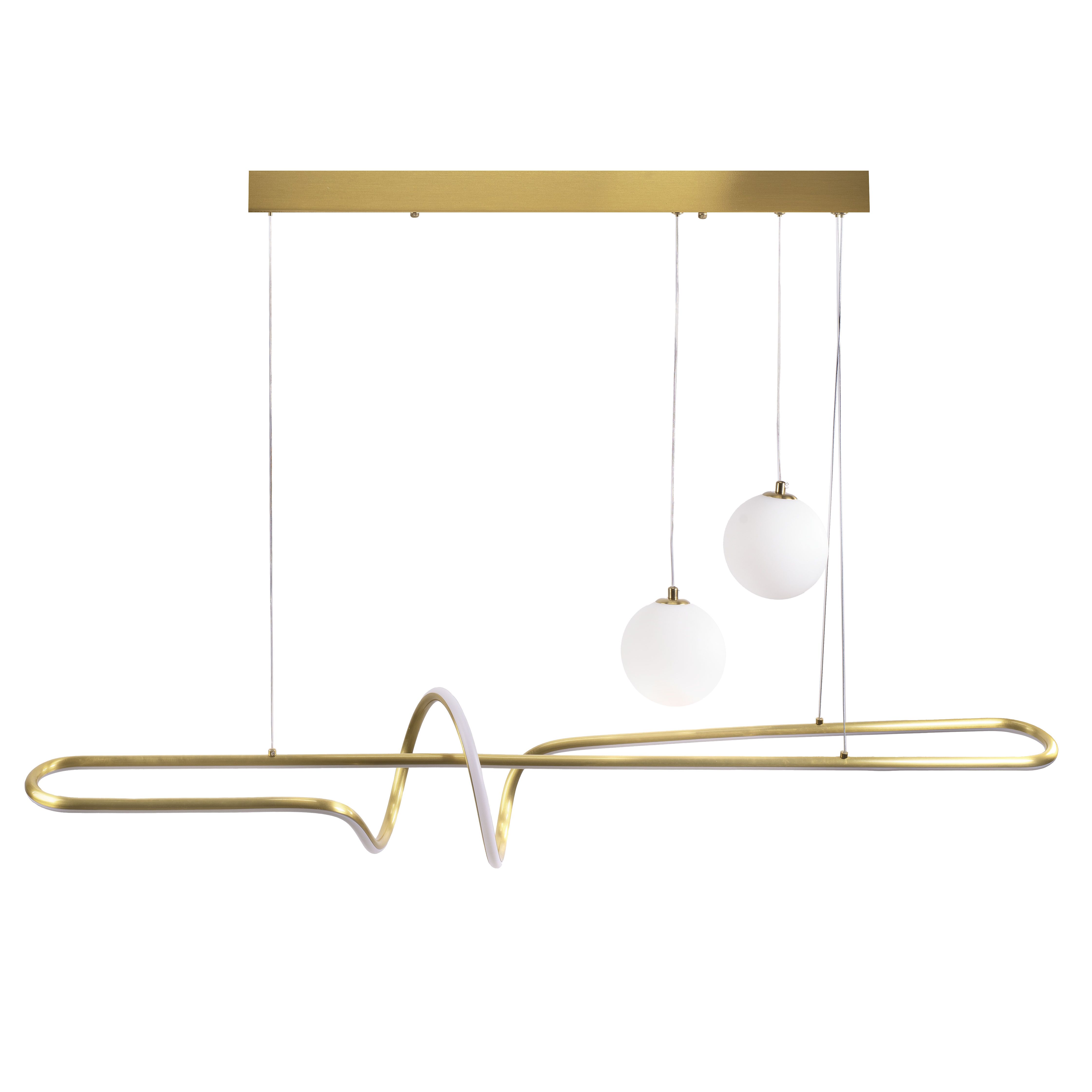 Toolight Závěsné LED osvětlení E42 LHJ039-CP kartáčovaná zlatá