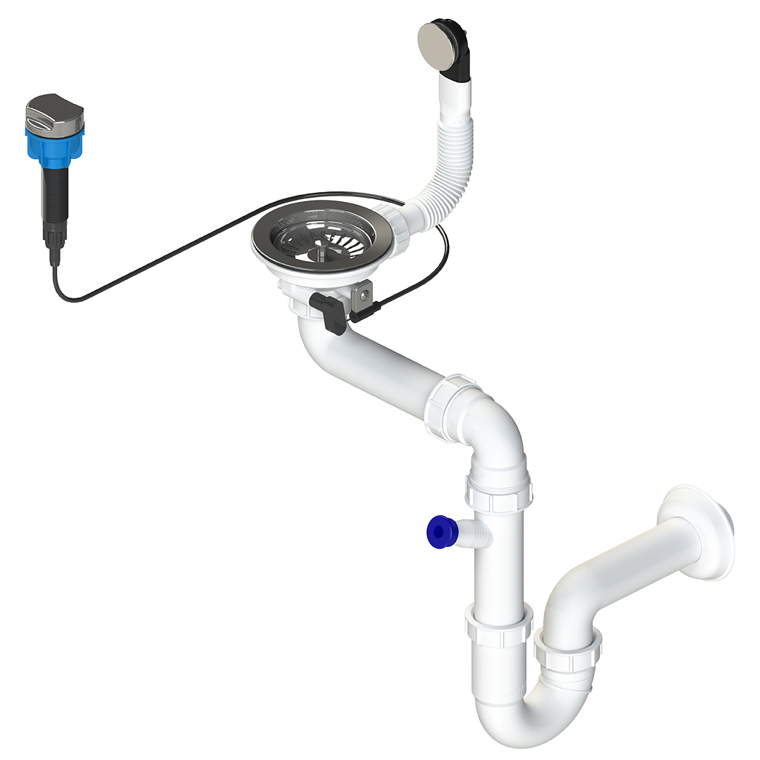 Levně Laveo Sifon Space Saving pro granitové dřezy s 1 komorou - OKS_123T, nerez