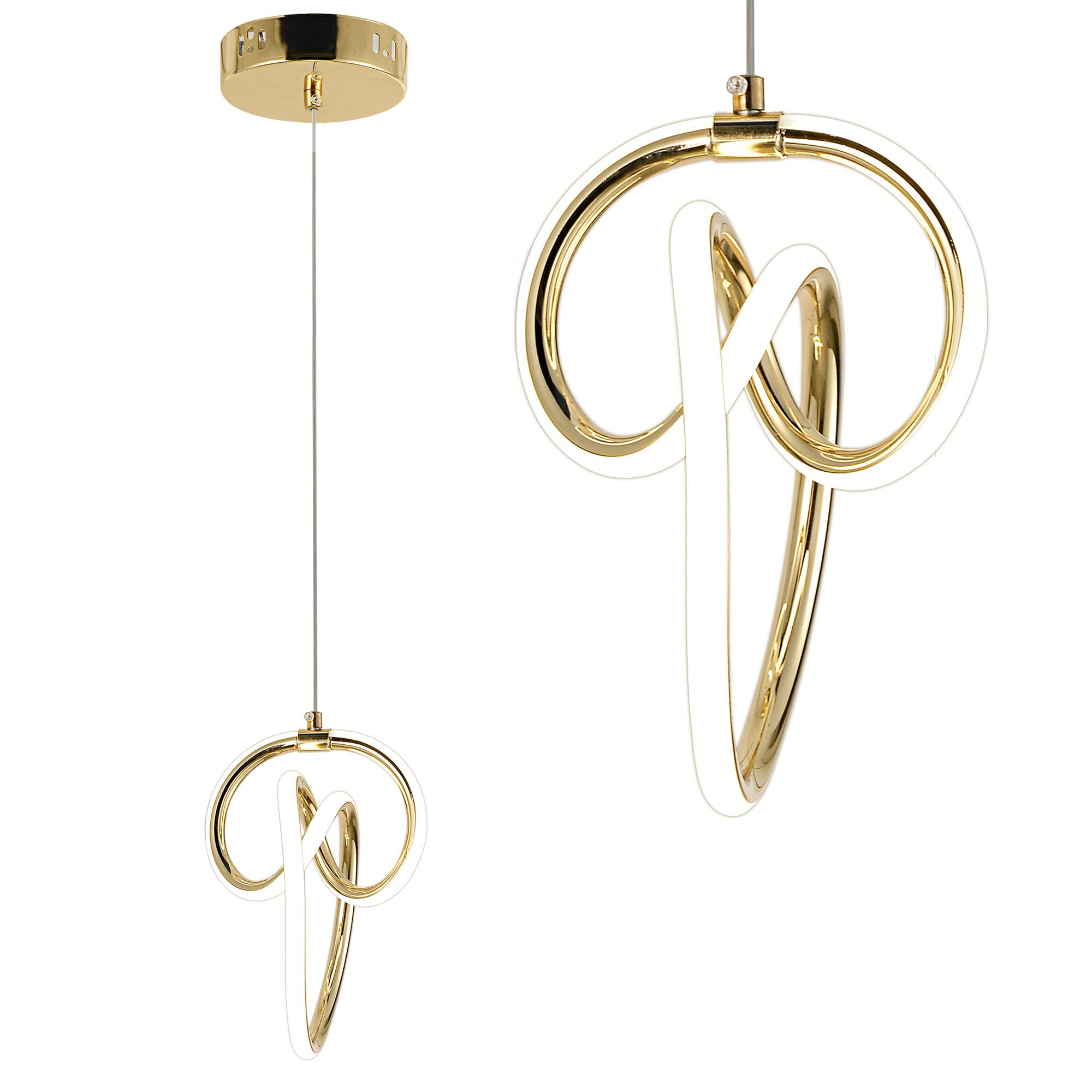 Toolight Závěsné LED osvětlení E51 LHJ092-1CP zlaté