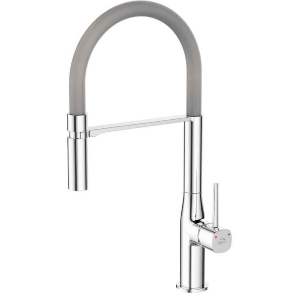 Levně Laveo Dřezová baterie Pola s flexibilním raménkem - BAP_978D, šedá/chrom