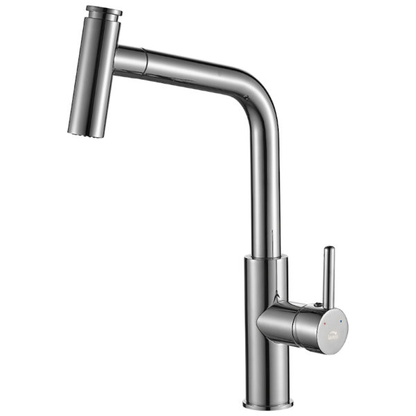 Levně Laveo Dřezová baterie Toro s výsuvnou 2-funkční sprškou - BAX_069D, chrom