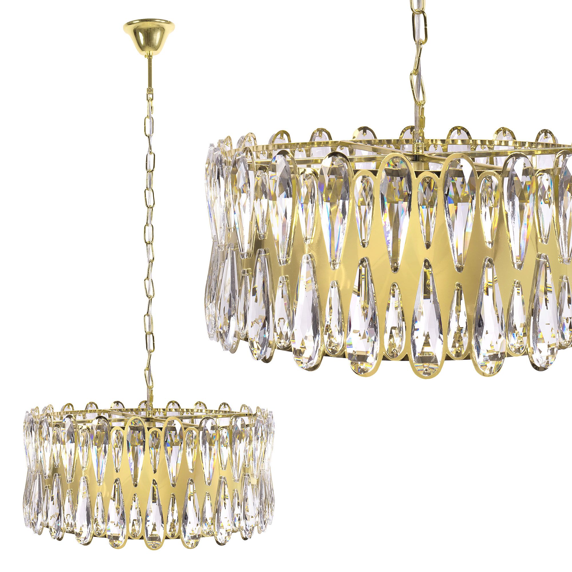 Toolight Moderní závěsné osvětlení Crystal D11 APP1718-CP zlaté