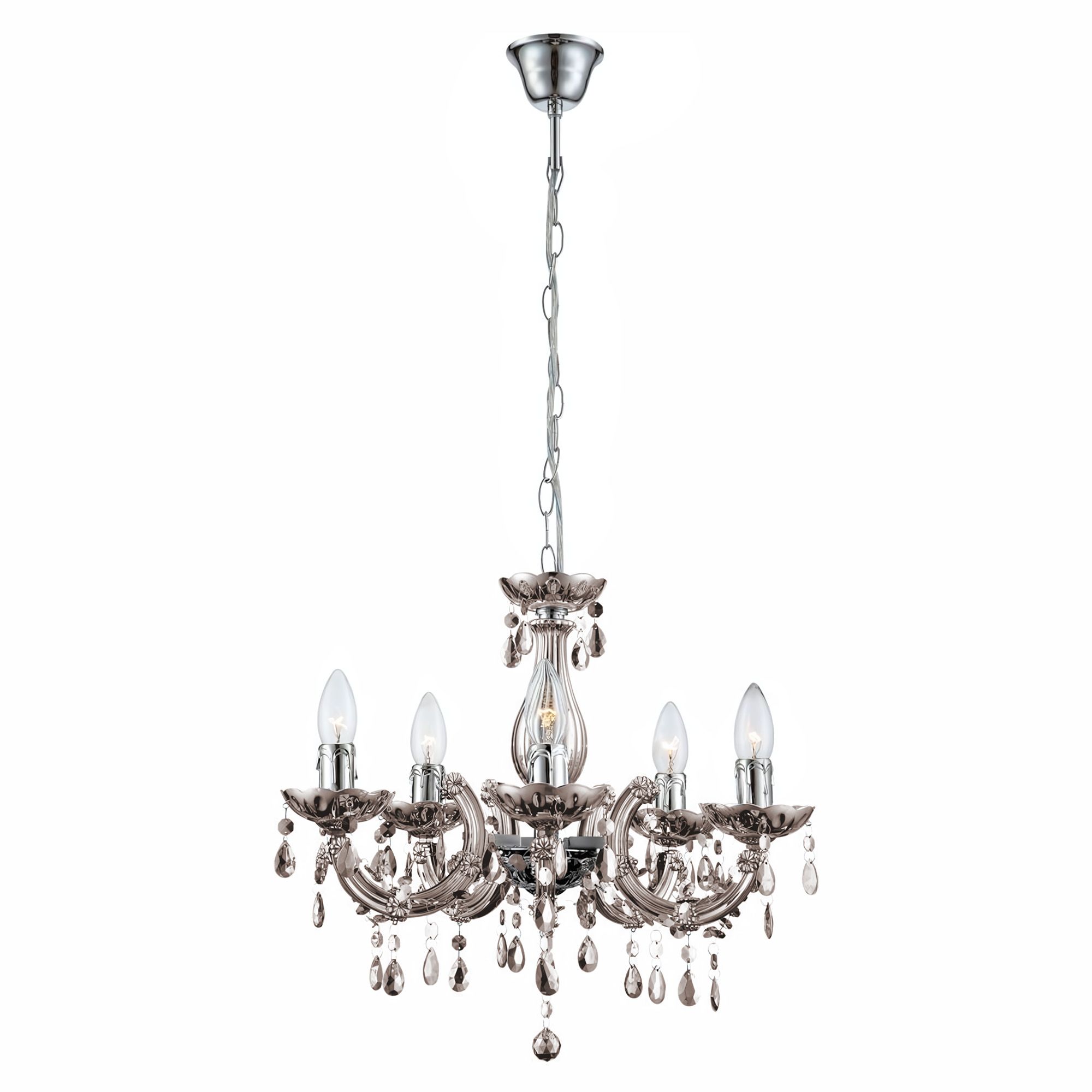 Toolight Závěsné osvětlení Retro D66 EBT003-5CP šedé