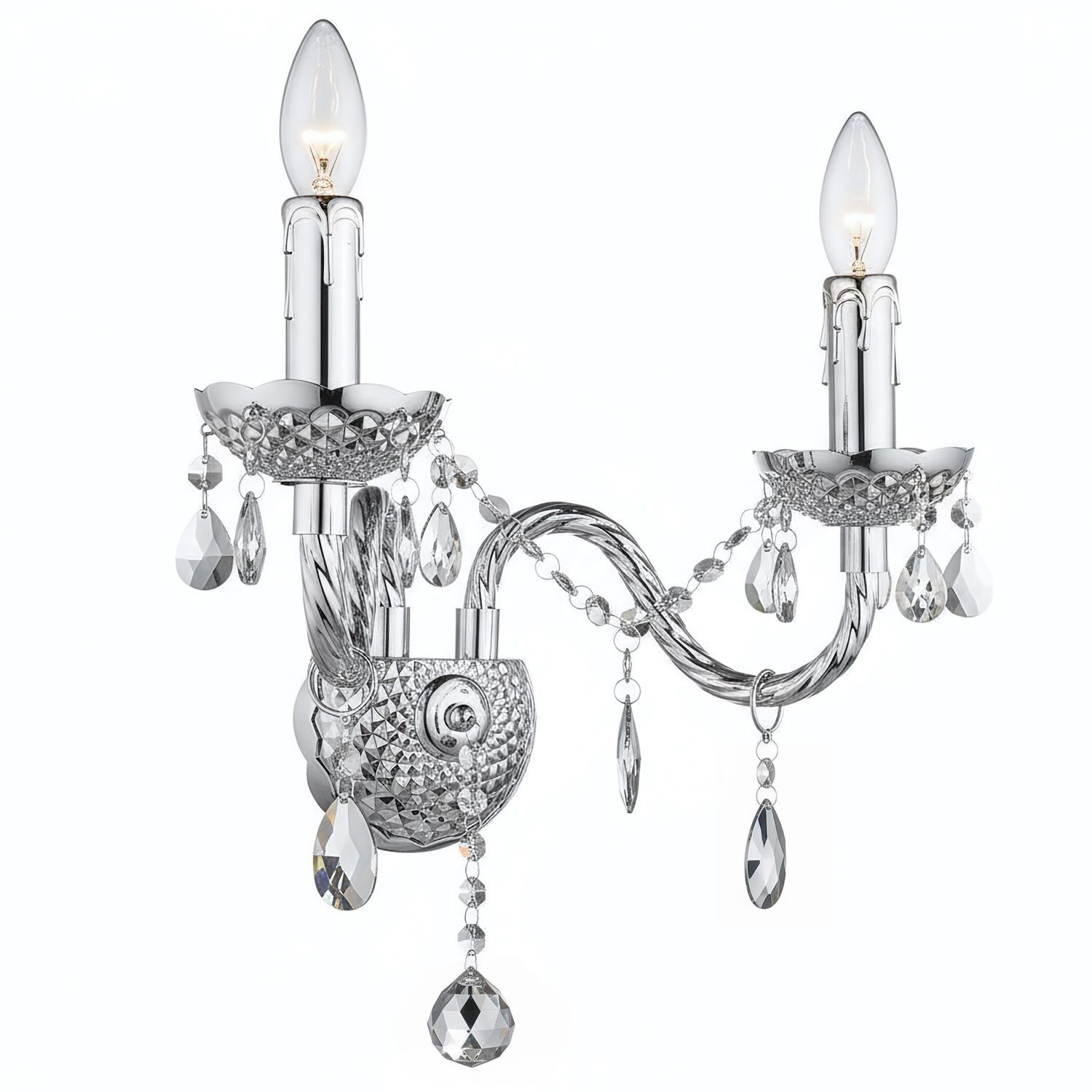 Toolight Nástěnné svítidlo Klasic D67 EBT019-2W chrom