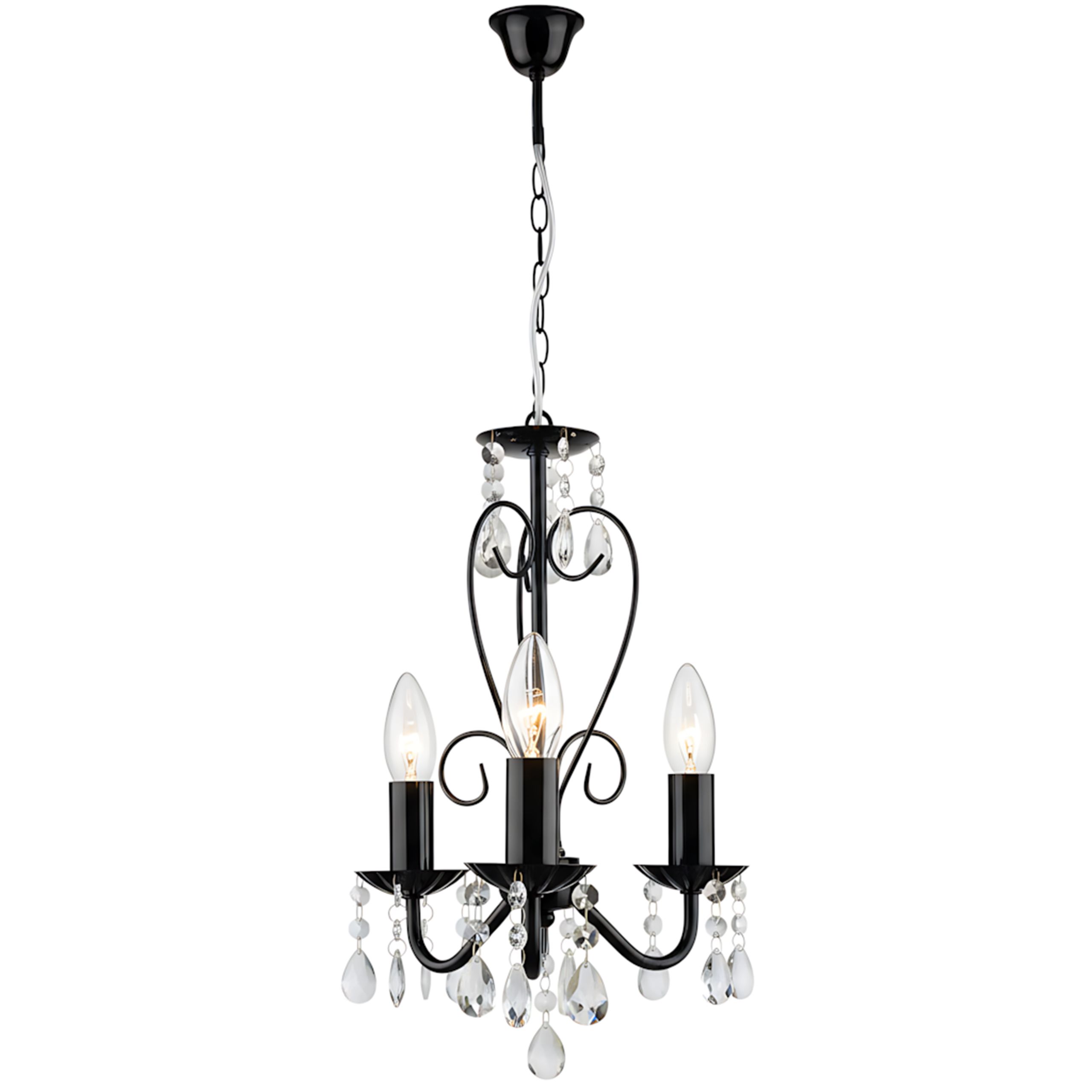 Toolight Závěsné osvětlení Retro D78 EBT013-3CP černé