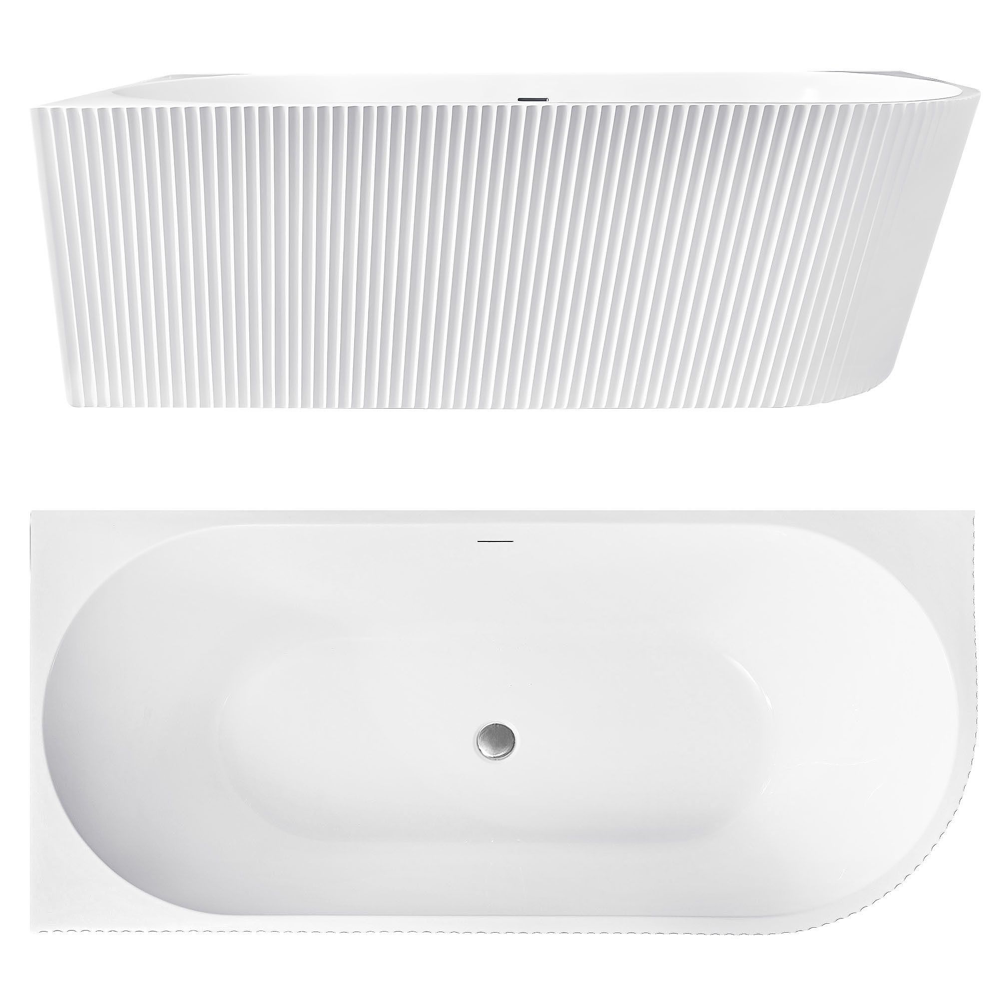 Levně Volně stojící akrylová vana REA WENUS LEFT 170x80 cm bílý, sifon Click-Clack - bílý