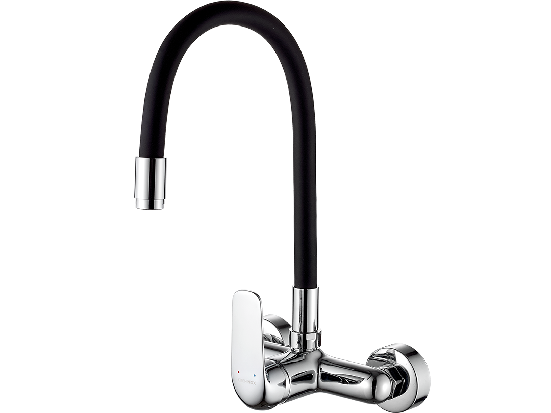 Levně Kuchinox Dřezová baterie Elza s flexibilním raménkem - BKE_781D, černá mat/chrom