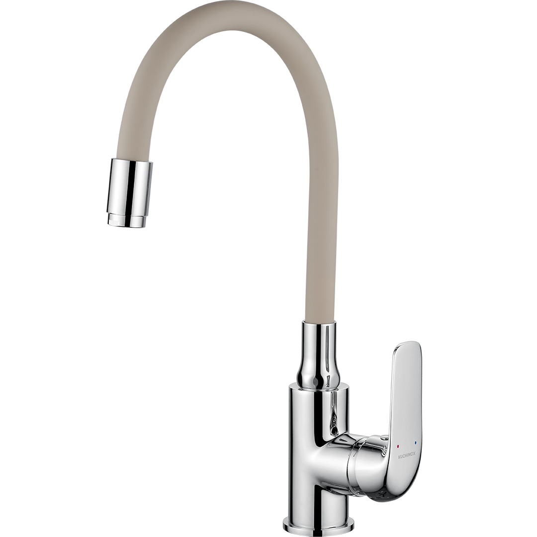 Levně Kuchinox Dřezová baterie Elza s flexibilním raménkem - BKE_461D, béžová mat/chrom