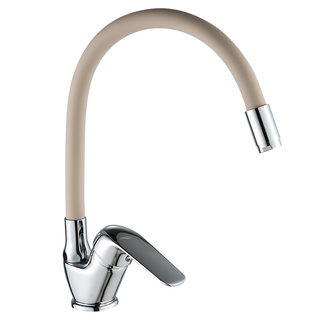 Kuchinox Dřezová baterie Elza s flexibilním raménkem - BKE_467D, béžová mat/chrom