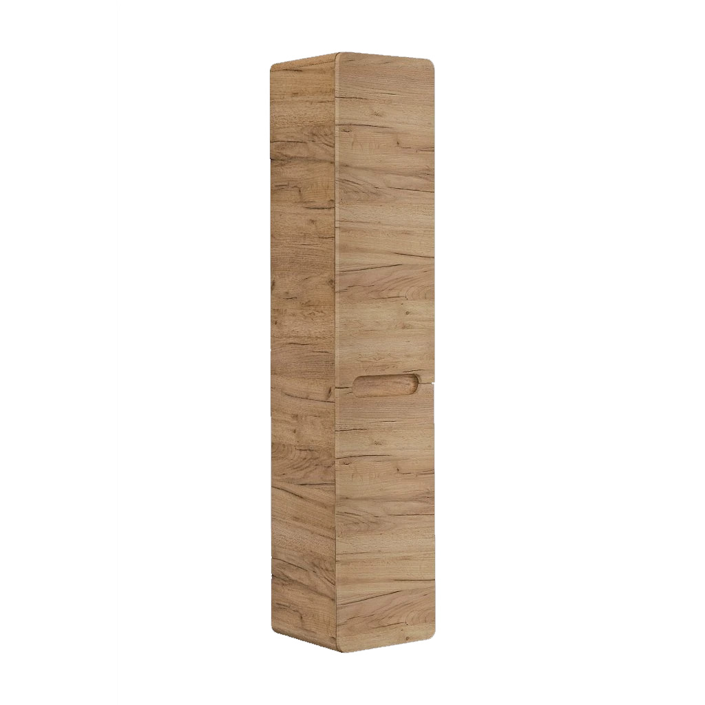 Comad Doplňková koupelnová skříňka vysoká Aruba Craft 35 s košem na prádlo dub craft