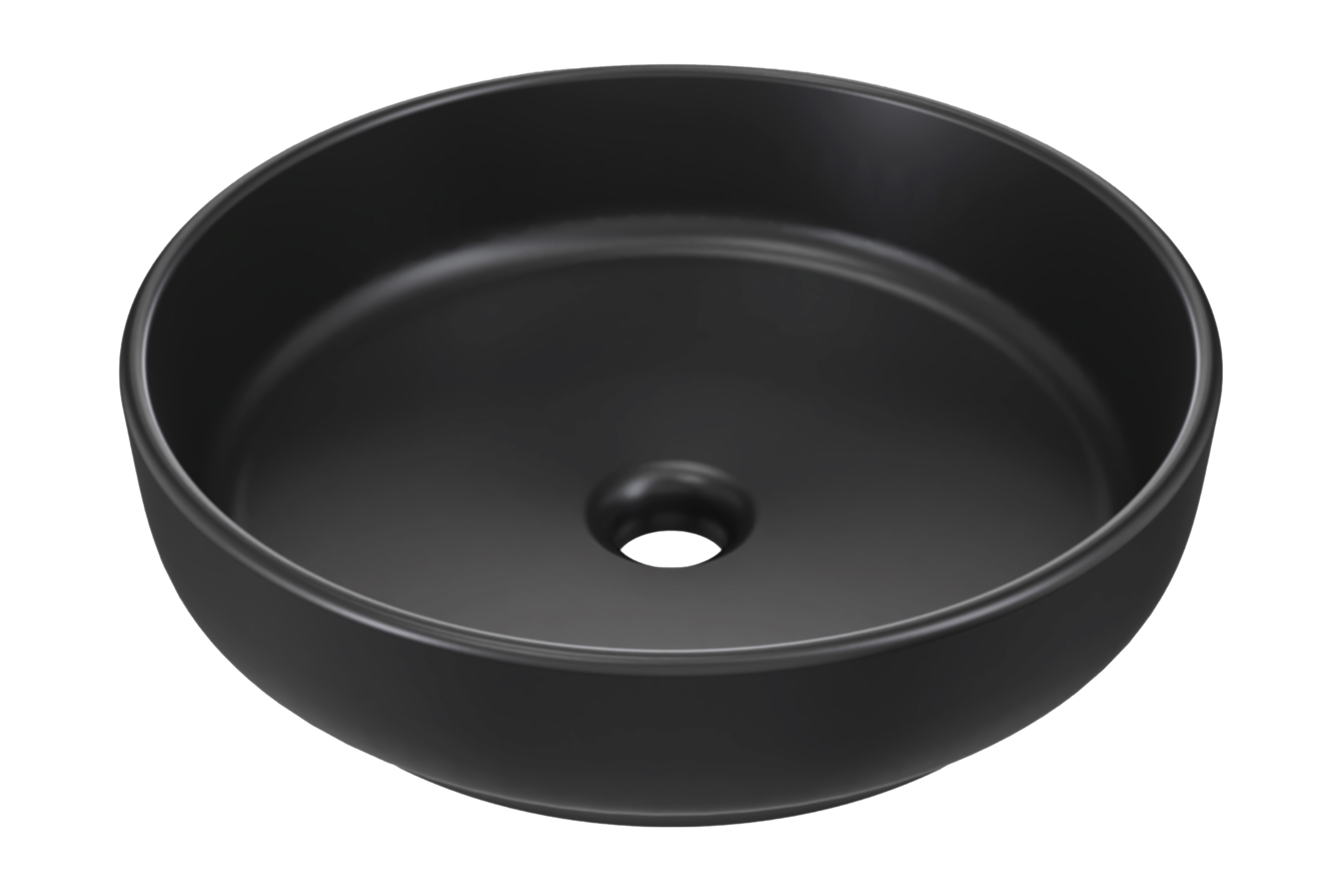 Levně Comad Keramické umyvadlo na desku RIVER 1 BLACK MATT UN 40, černá mat