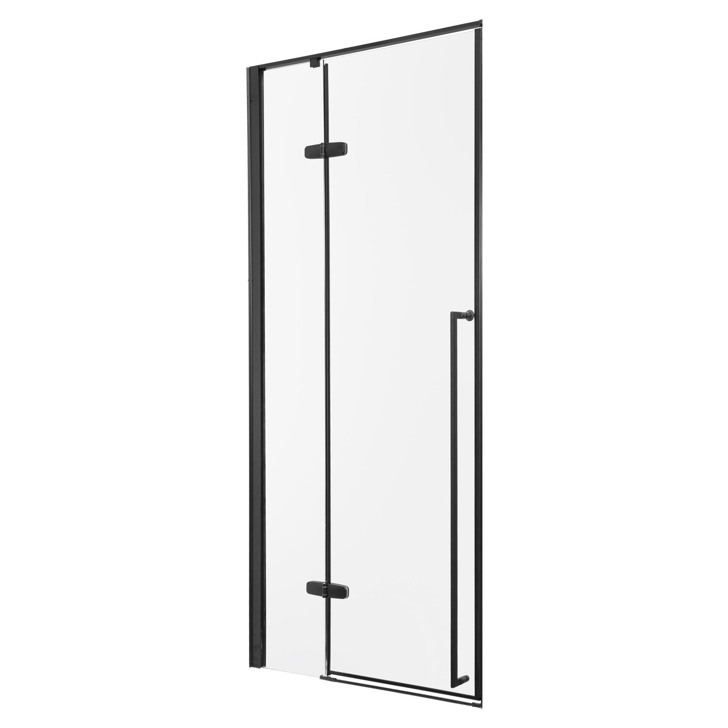 Levně Novoterm Modul sprchového koutu NV-Long DR BL 100 - dveře, černá/transparent - bez vaničky