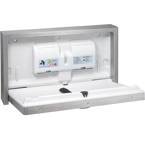 Bemeta Design Přebalovací pult nástěnný, nerez, plast, brus - 138235035