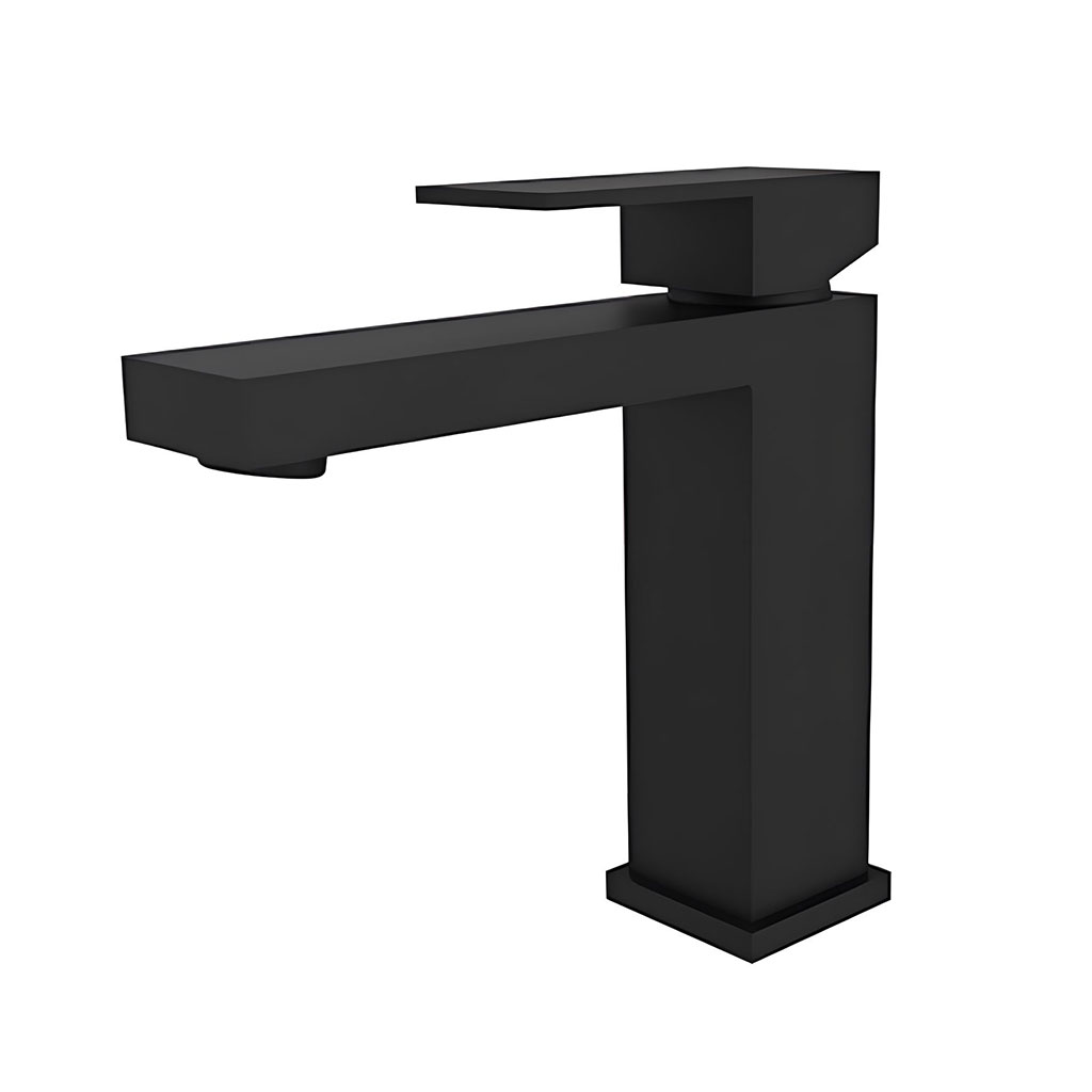 Levně Besco Umyvadlová baterie Modern II / Varium II UB B Černá mat
