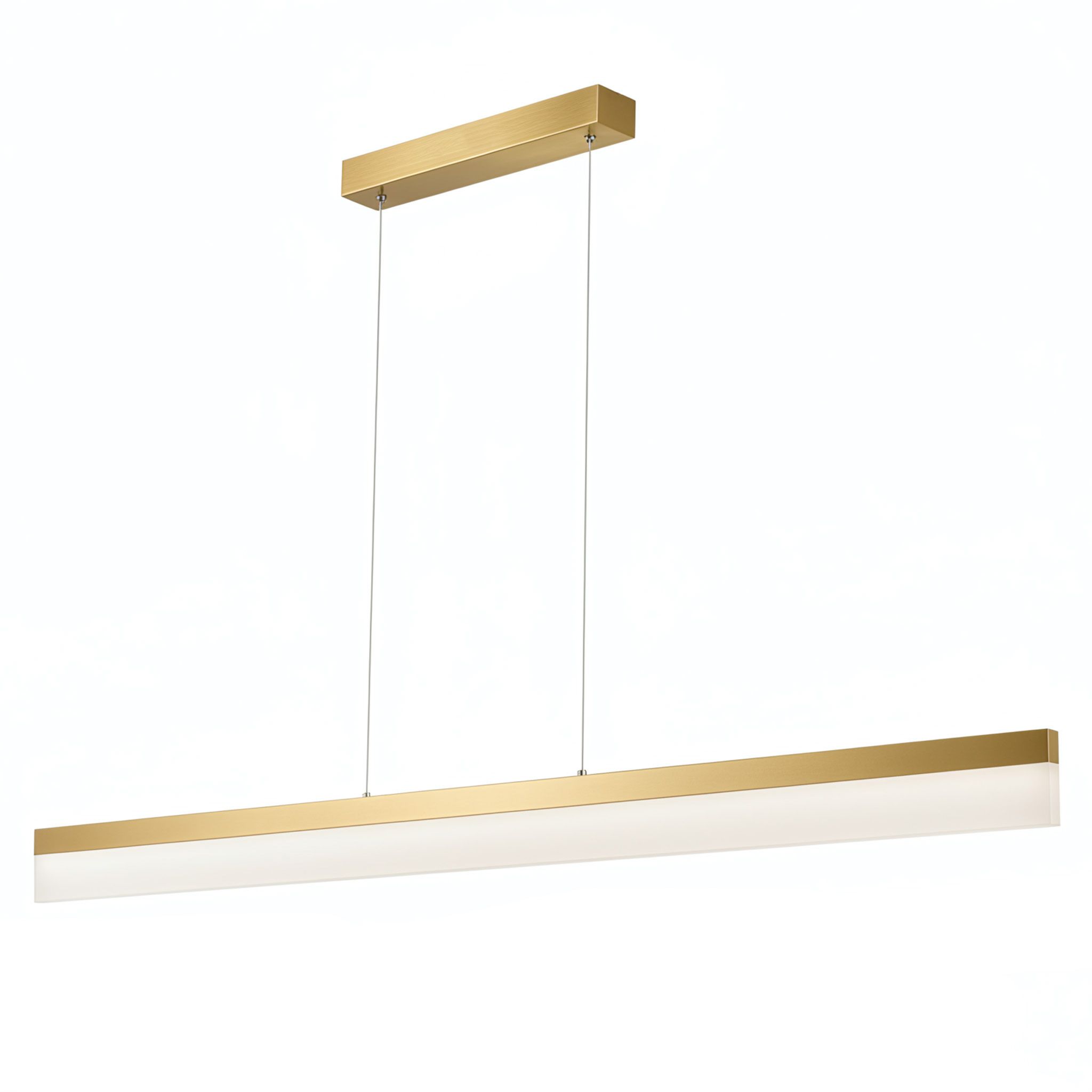 Levně Toolight Závěsné stropní LED osvětlení APP1694-CP 120 cm zlatá kartáčovaná