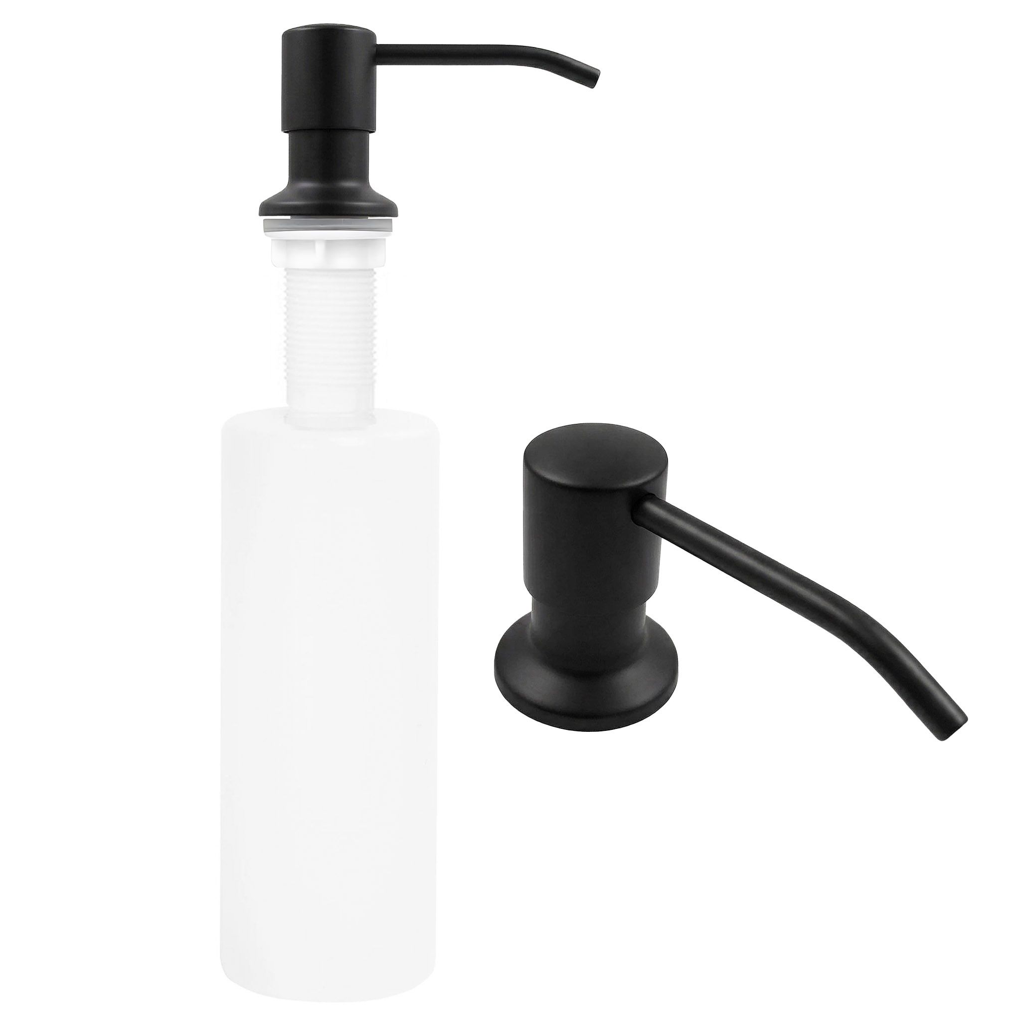 Levně Vestavný dávkovač mýdla/saponátu REA LON, 300 ml, černá mat