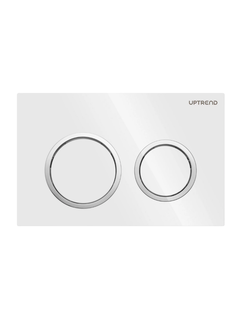 Levně UPTrend Ovládací tlačítko pro WC podomítkové moduly YOSEMITE SHINY WHITE UP006, bílá lesk