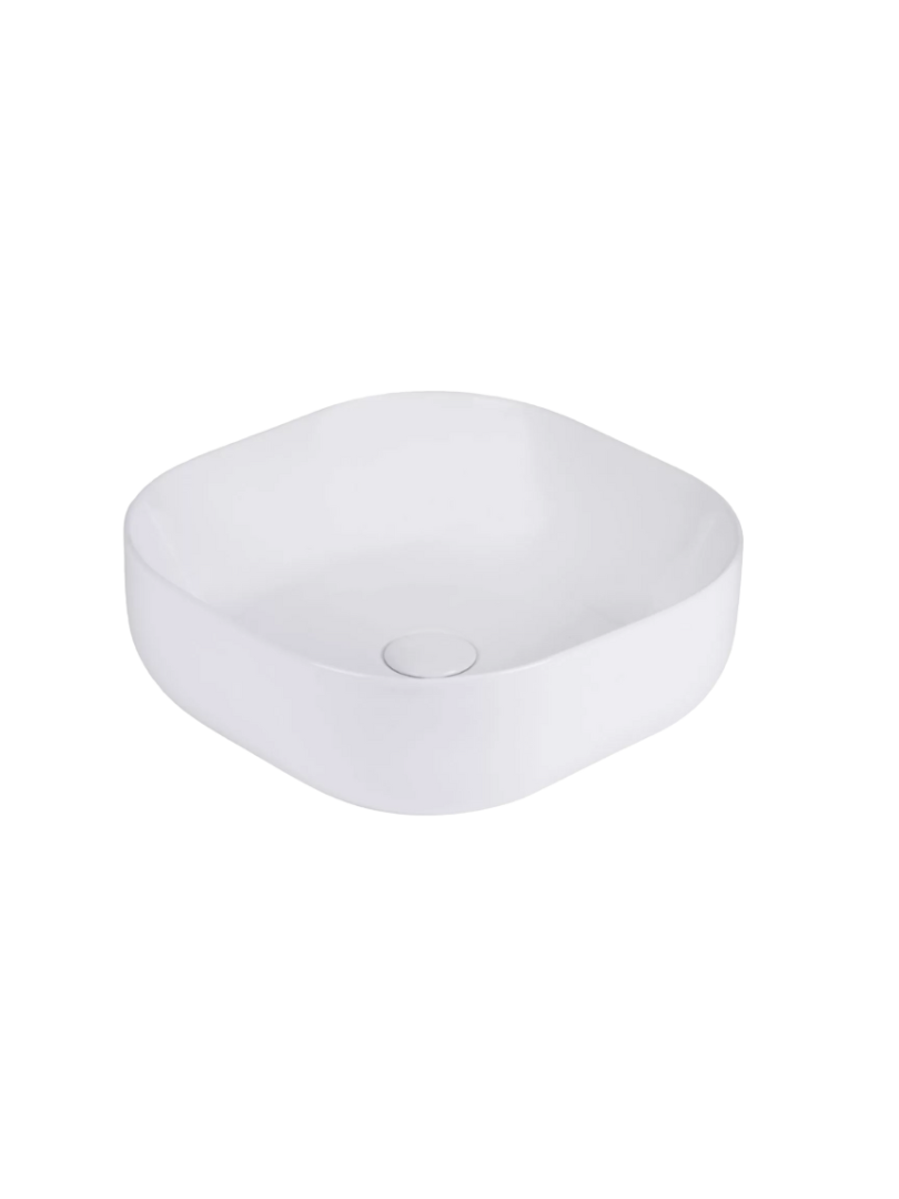 Levně UPTrend Čtvercové keramické umyvadlo na desku HERMOSA SQUARE TR41288, bílá lesk