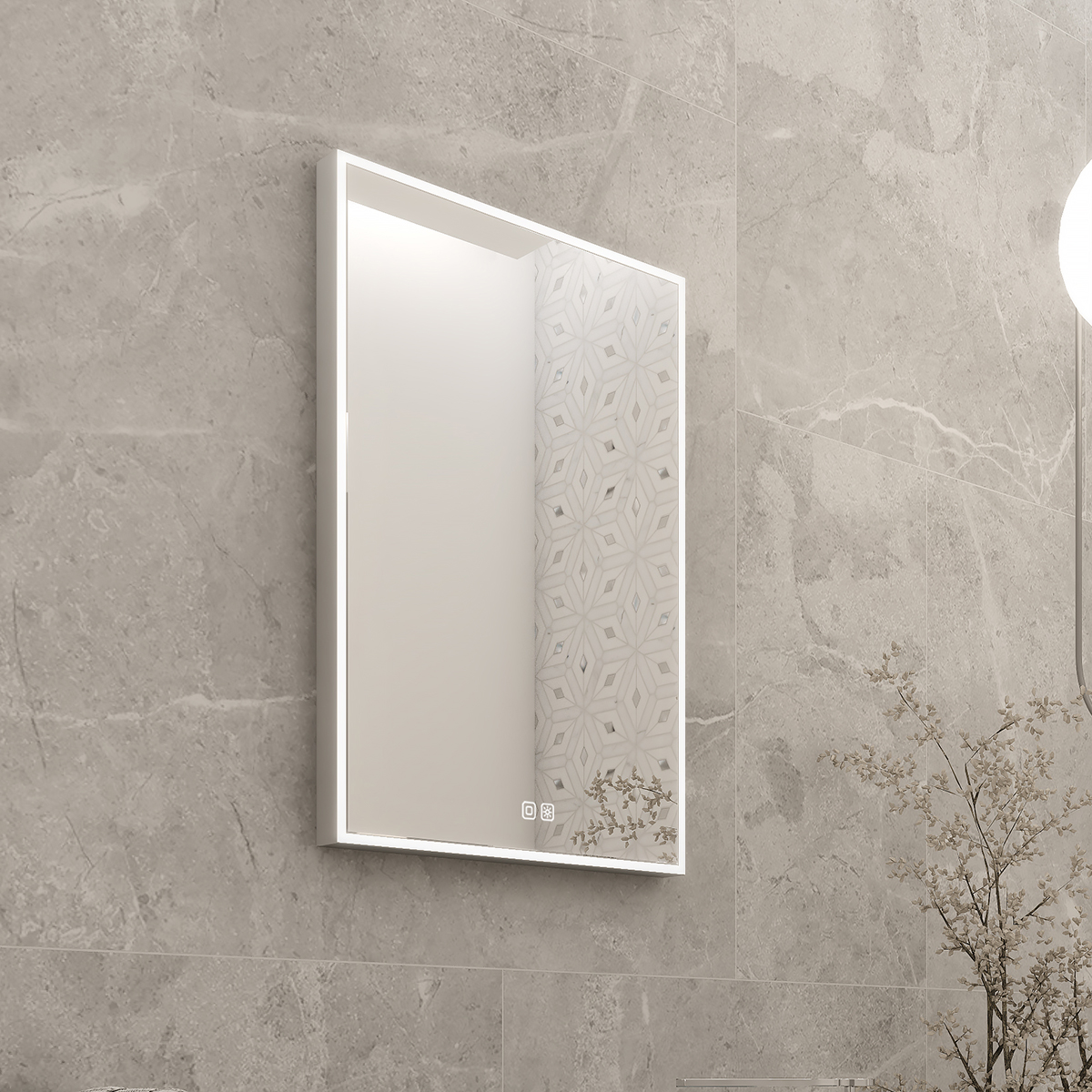Nimco LED zrcadlo 400x600 se dvěma dotykovými senzory - ZP 13000VX