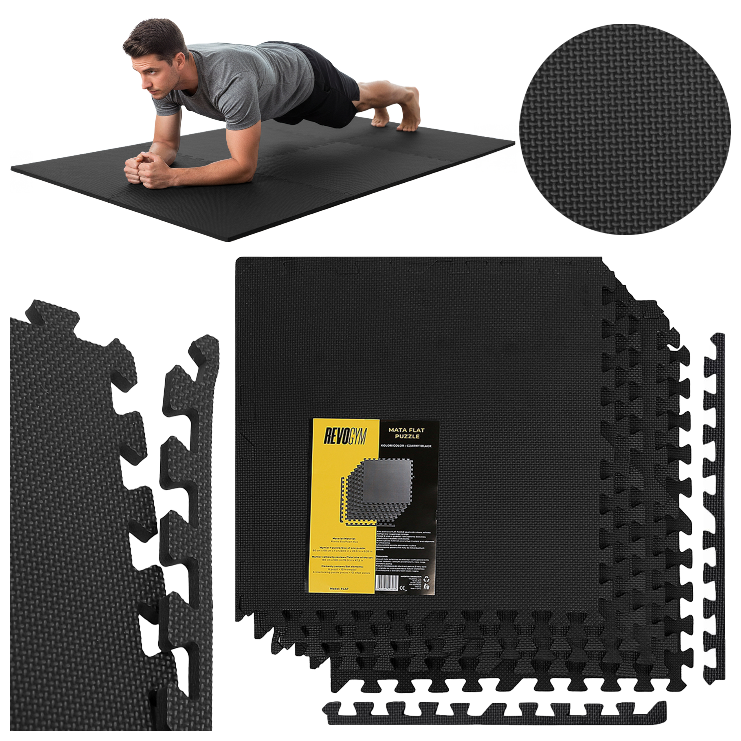 Velaco Ochranná puzzle podložka na cvičení FLAT