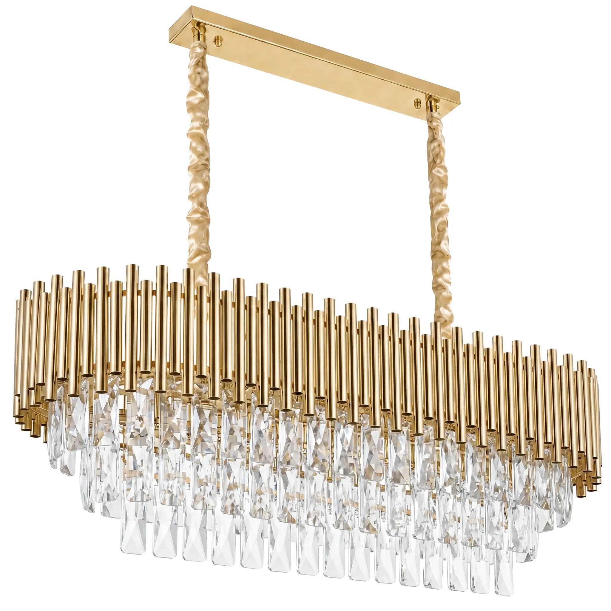 Toolight Křišťálové závěsné osvětlení SWE105-CP zlaté
