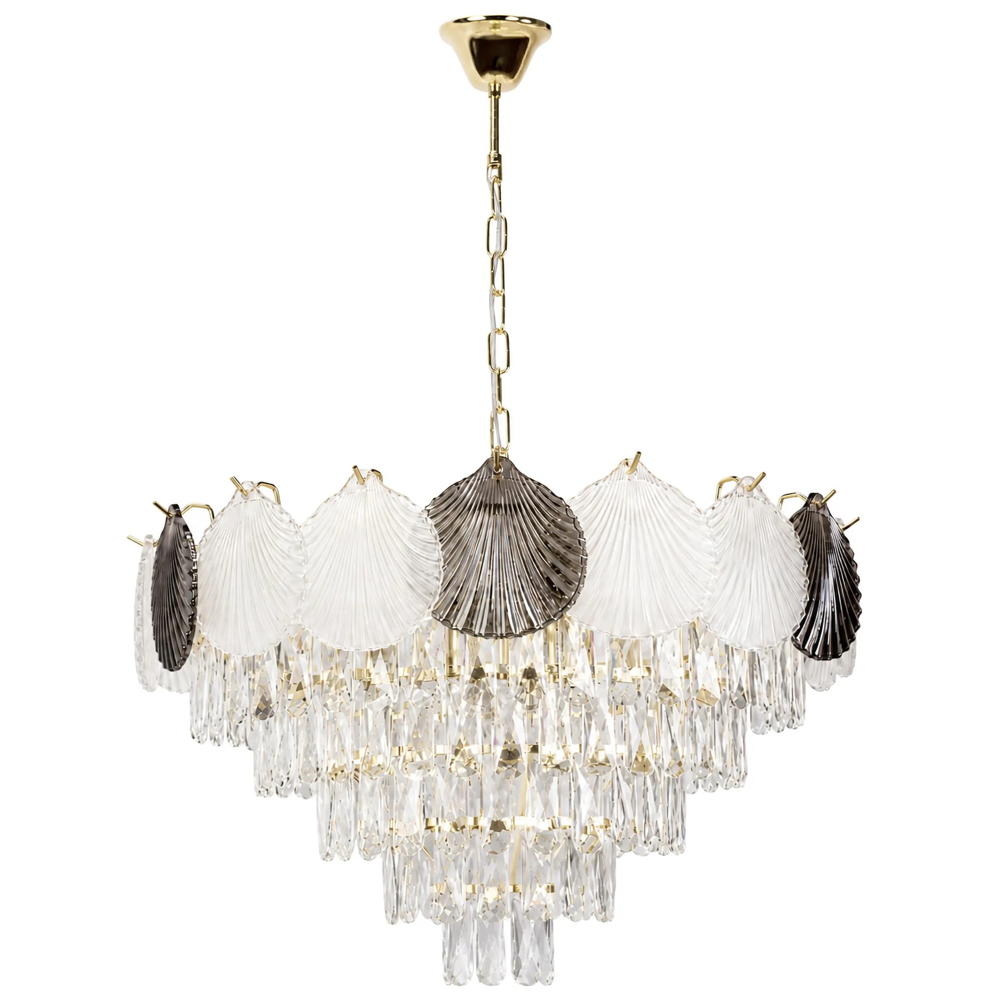 Toolight Křišťálové závěsné osvětlení SWE084-CP 60cm zlaté