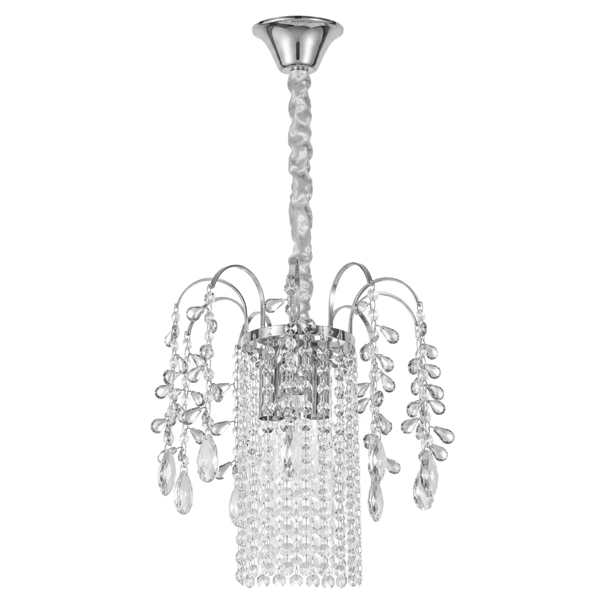 Toolight Křišťálové závěsné osvětlení SWE089-CP 30cm chrom