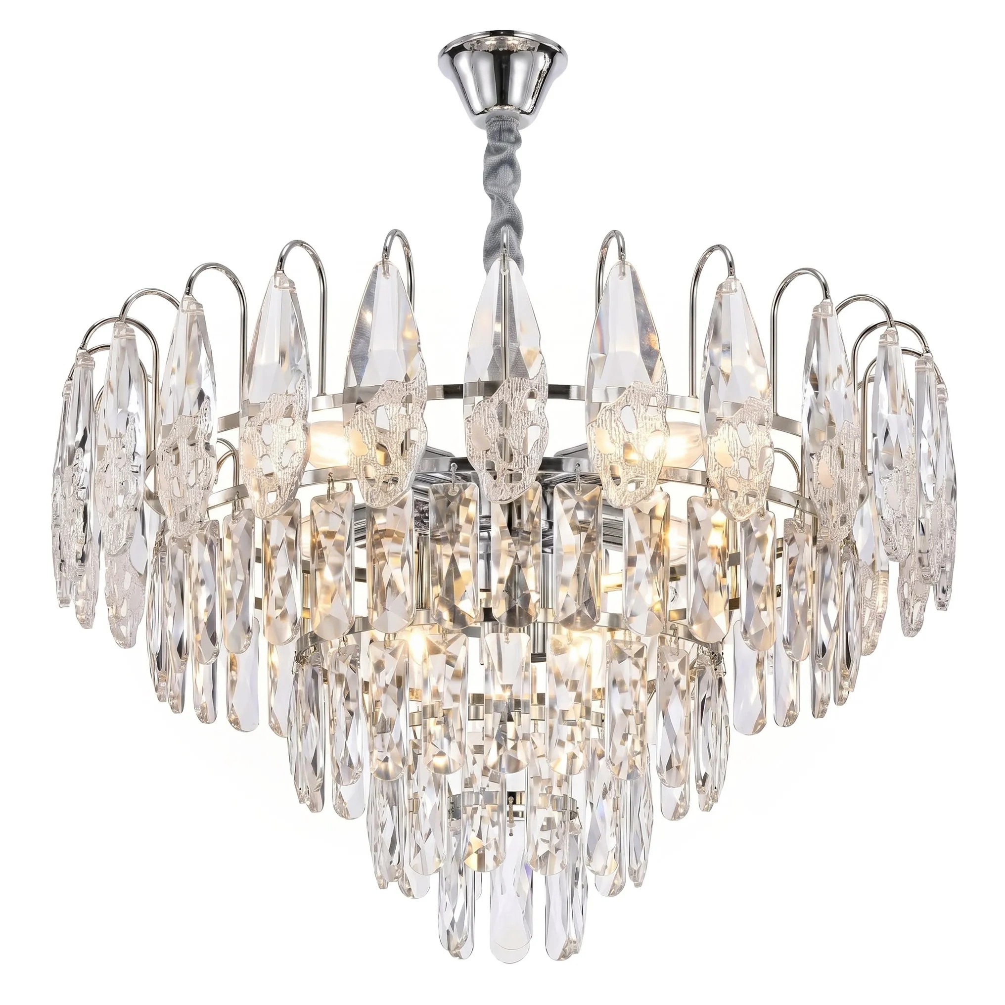 Toolight Křišťálové závěsné osvětlení SWE079-CP 50cm chrom
