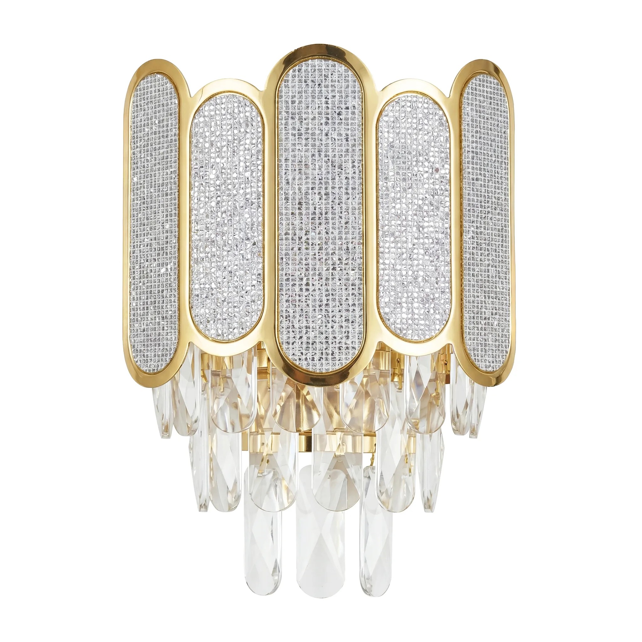 Toolight Nástěnné osvětlení Crystal SWE108-W zlaté