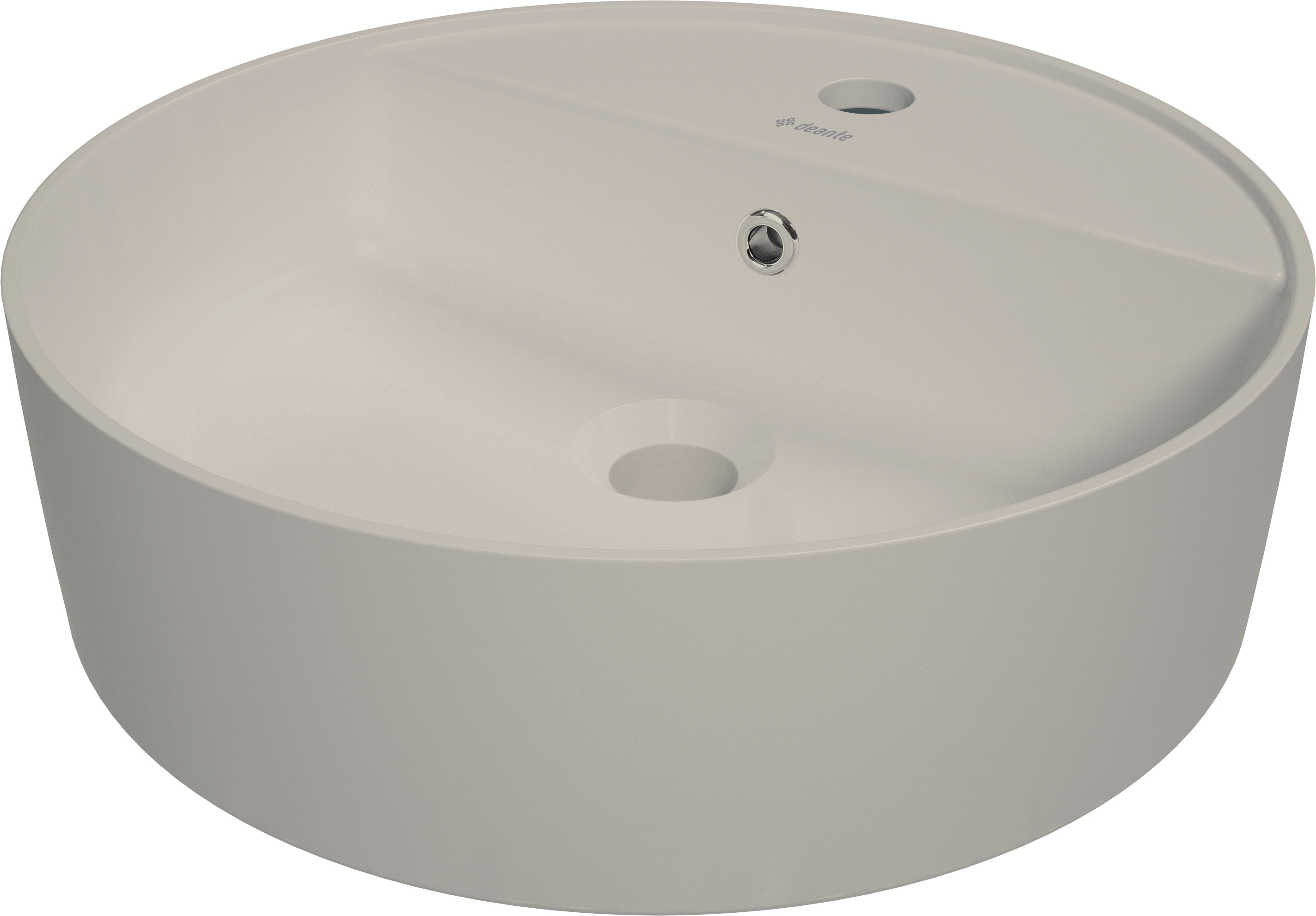 Deante Umyvadlo na desku Round ø42,2 cm - CGR 5U4B, keramika, béžová mat