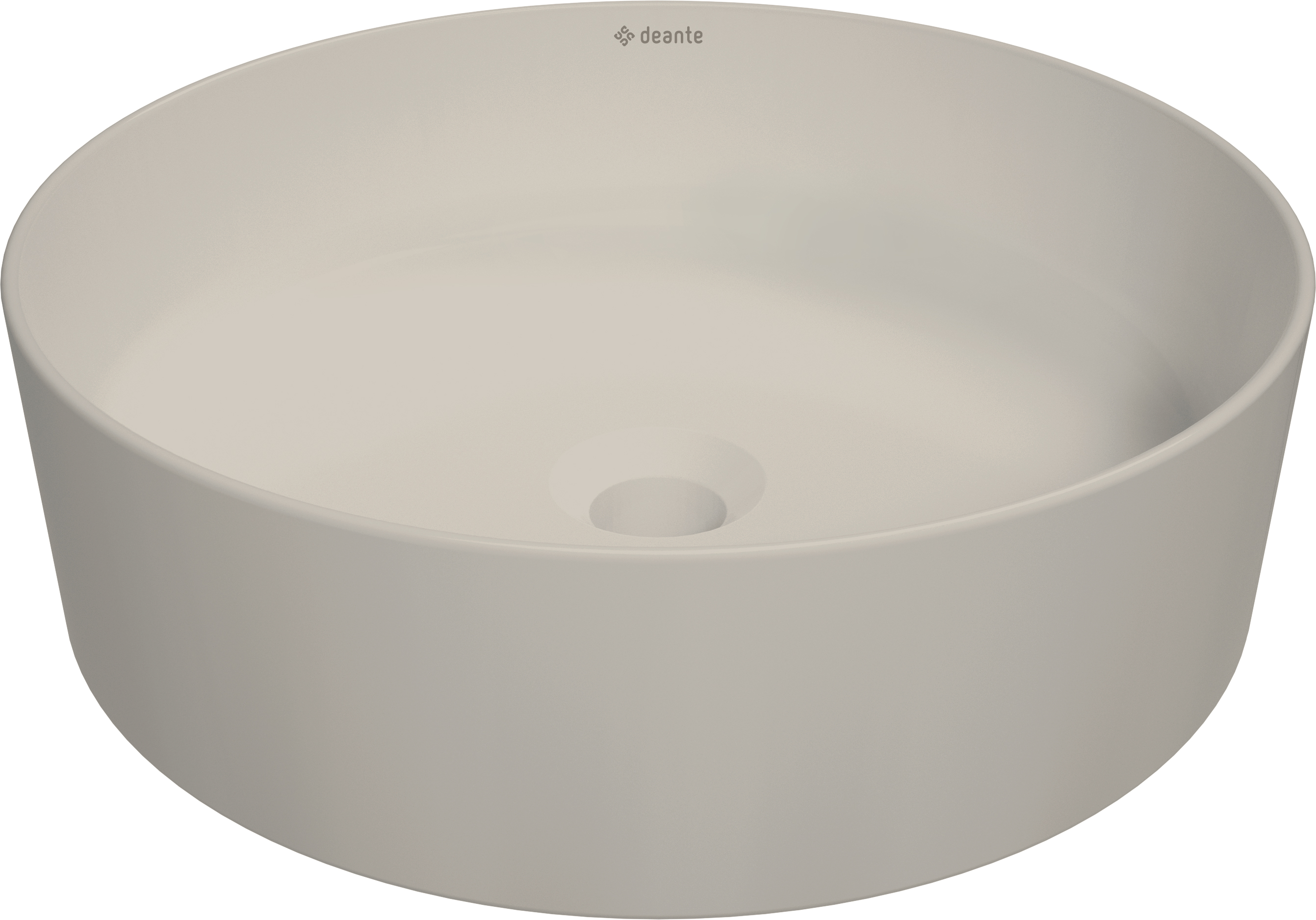 Deante Umyvadlo na desku Round ø40 cm - CGR 5U4S, keramika, béžová mat