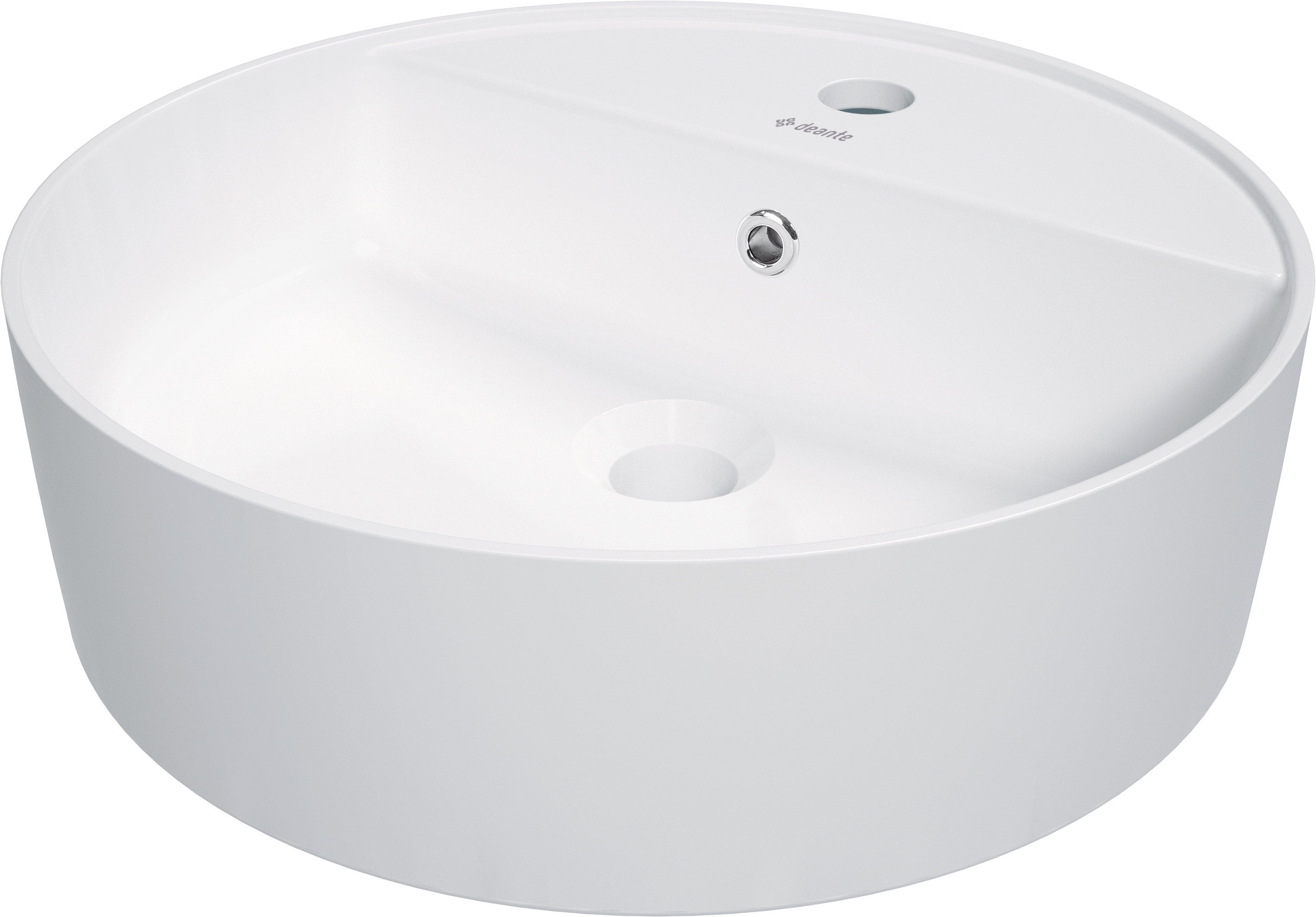 Deante Umyvadlo na desku Round ø42,2 cm - CGR AU4B, keramika, bílá mat