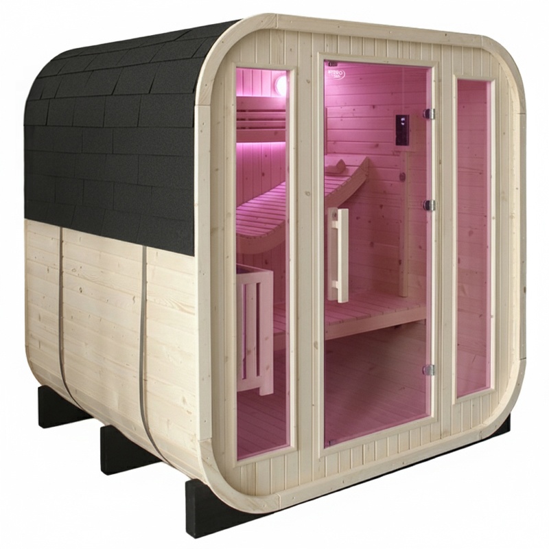 BPS-koupelny Finská zahradní sudová sauna Molde 180x200, 2-4 osoby