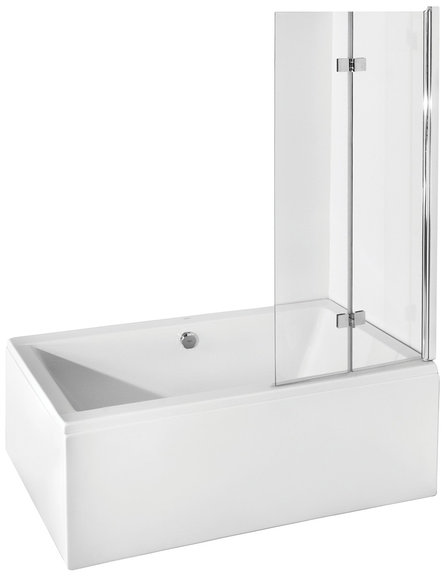 Levně Besco Vanová zástěna PRESTIGIO 80150 (80x150 cm | Transparent)