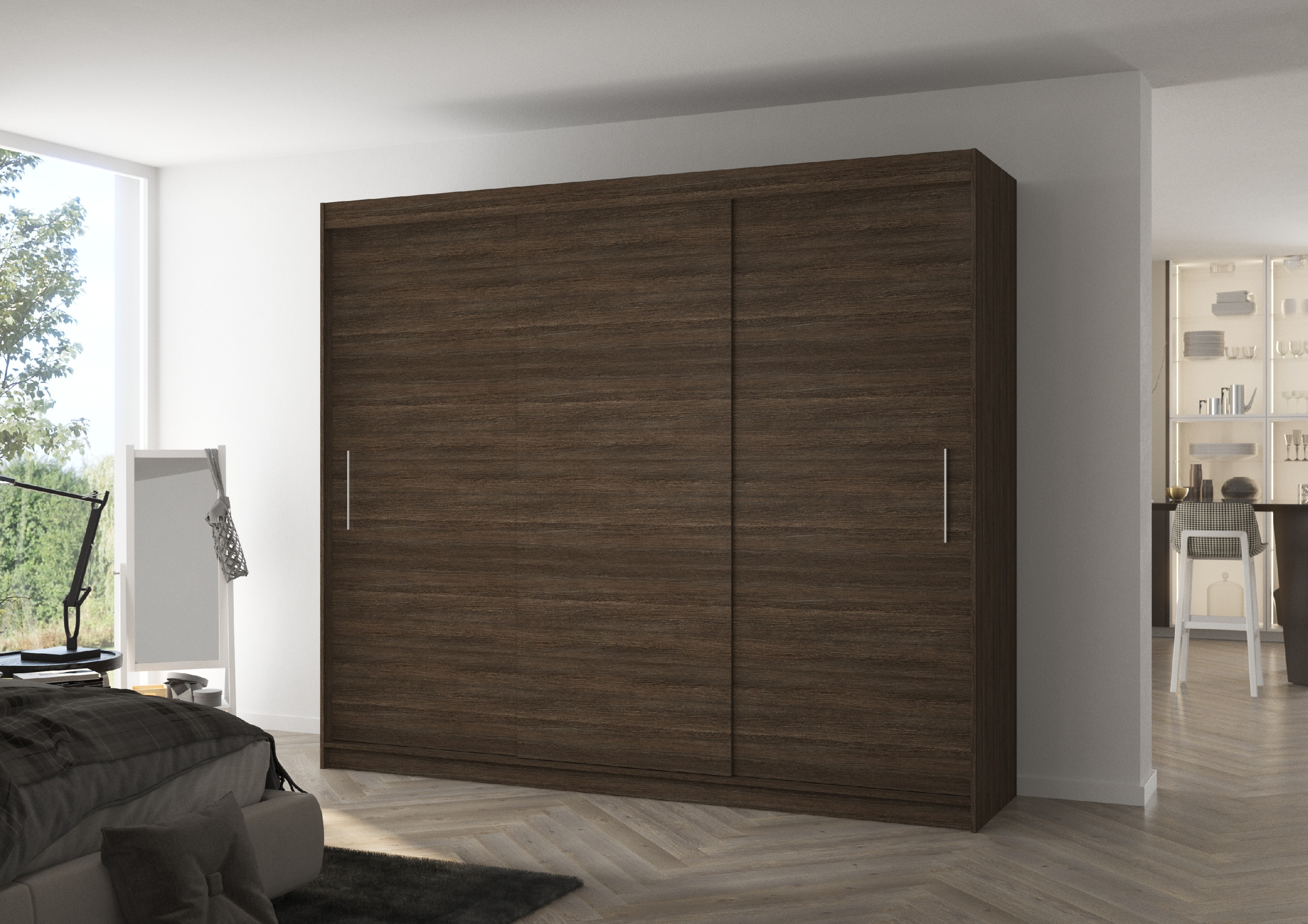 ADRK Šatní skříň posuvná ANTOS CH 250, choco
