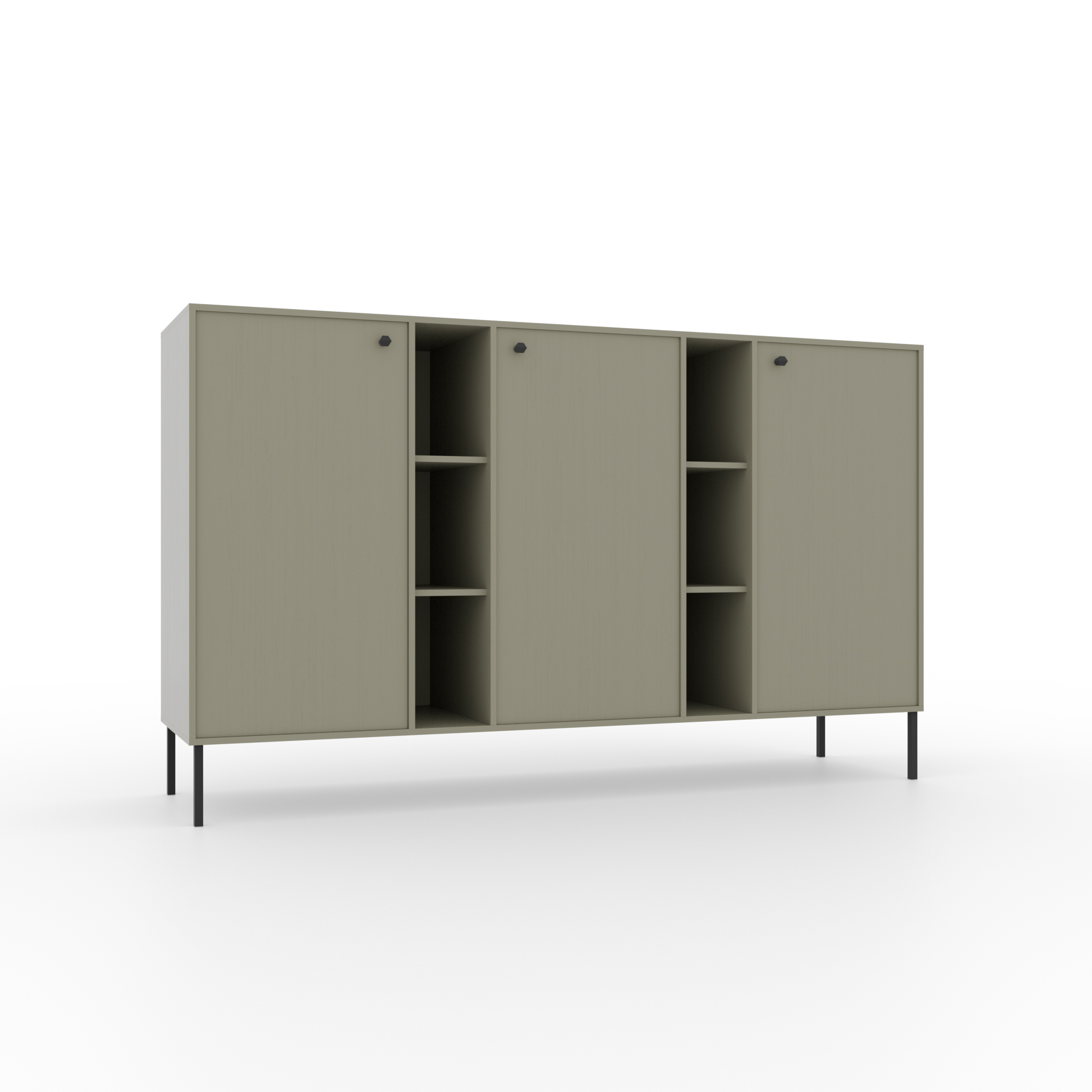 ADRK Komoda TILI 3D 6P E 155, eucaliptus