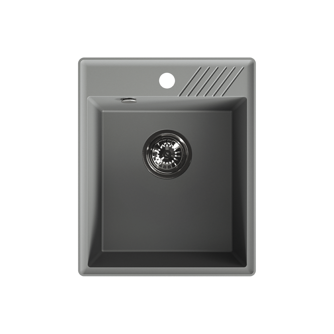 Laveo Dřez 1 komorový Hub, granit - SPH_V10Y, volcano grey