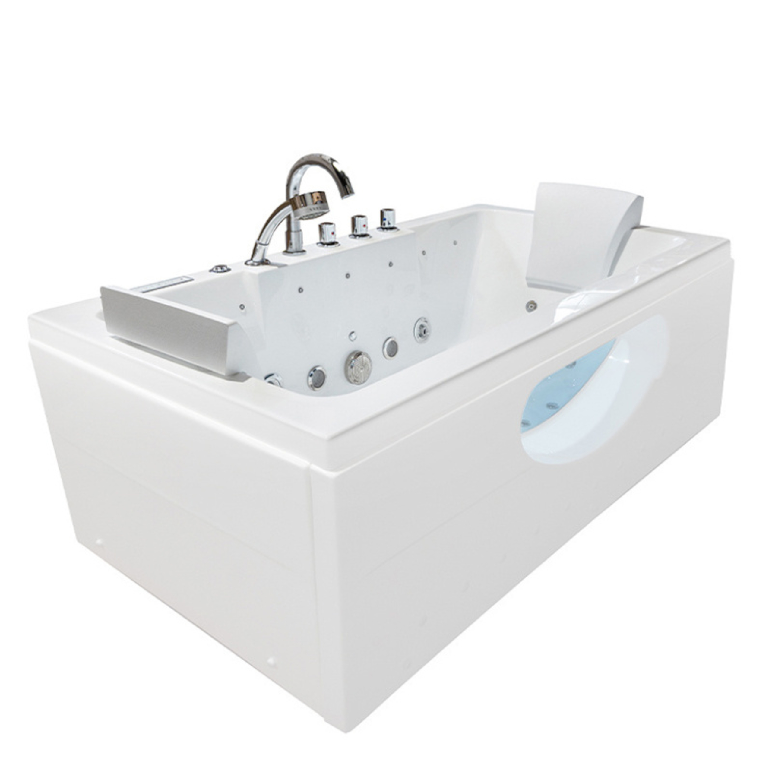BPS-koupelny Hydromasážní vířivá vana Iris 933B 160x84 s ohřevem vody, bílá