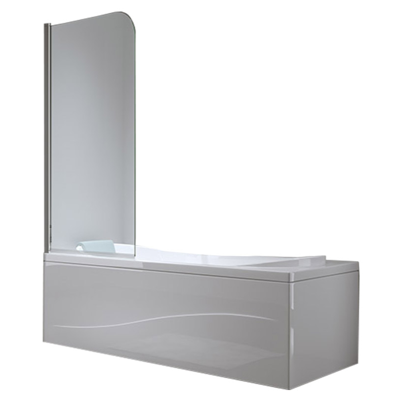 BPS-koupelny Jednodílná vanová zástěna PR01 70x140 chrom/transparent