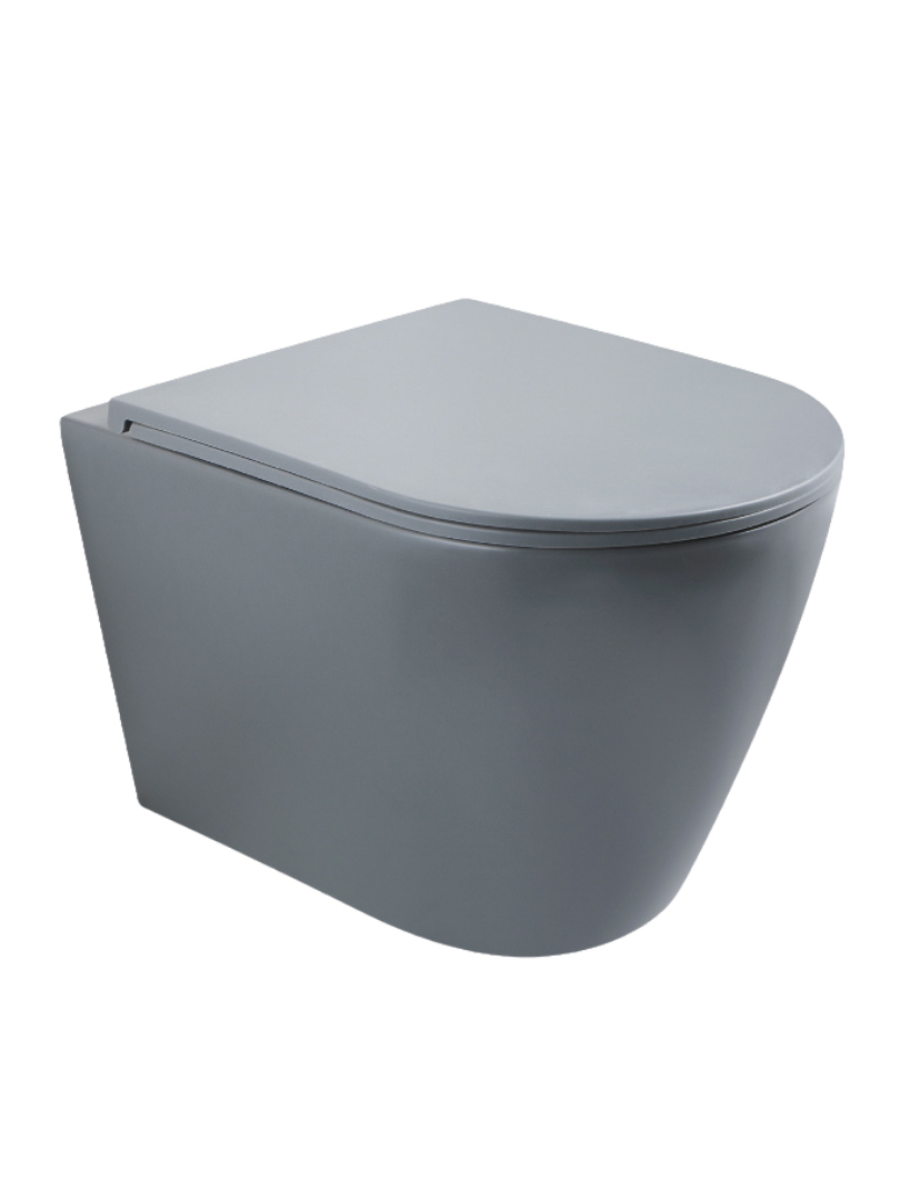 UPTrend Závěsný WC komplet bez příruby AMARO VORTEX TR2217R‑U10 včetně Soft-Close sedátka, pebble grey mat
