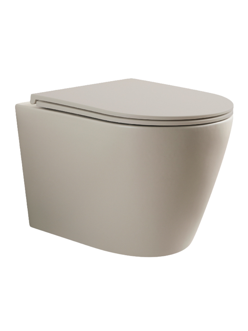 UPTrend Závěsný WC komplet bez příruby AMARO VORTEX TR2217R‑U43 včetně Soft-Close sedátka, kašmír mat
