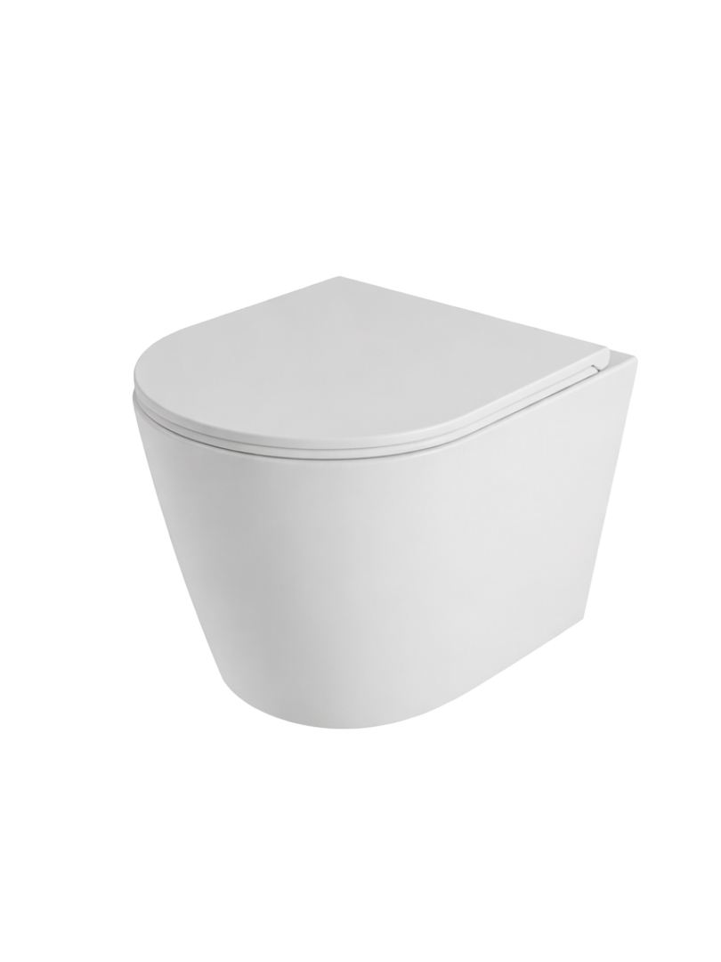 UPTrend Závěsný WC komplet bez příruby AMARO VORTEX TR2217R‑U20 včetně Soft-Close sedátka, bílá mat