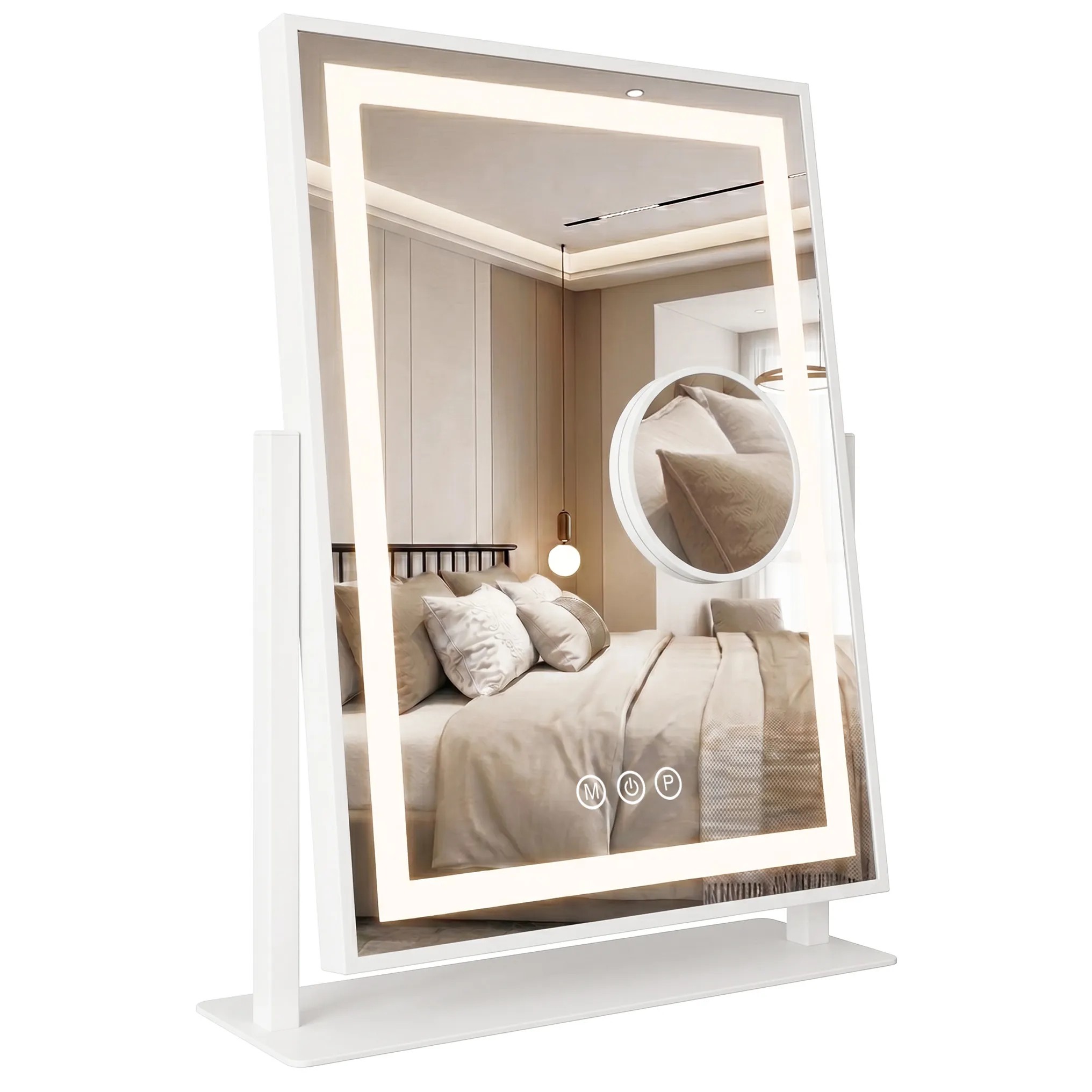 Rea Kosmetické zrcadlo 30x40 cm s regulovatelným LED osvětlením HOM-01800 bílé