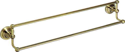 Levně Bemeta Design RETRO bronz: Držák ručníků, 600 mm, dvojitý - 144104237