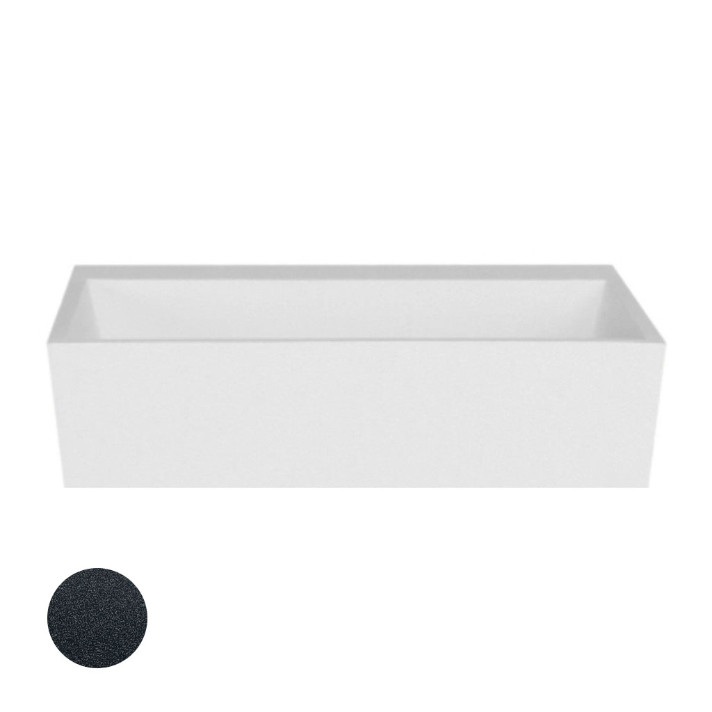 Levně Besco Deskové umyvadlo z litého mramoru Vera Glam G UM D 50x42x15 cm, bez otvoru pro baterii