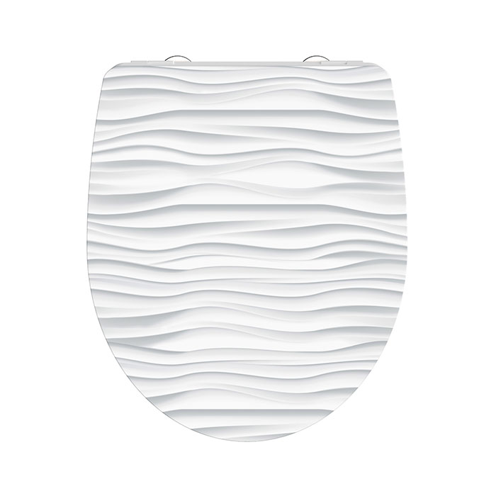 Levně Eisl Sanitär WC prkénko Duroplast Soft Close White Wave High Gloss 82584