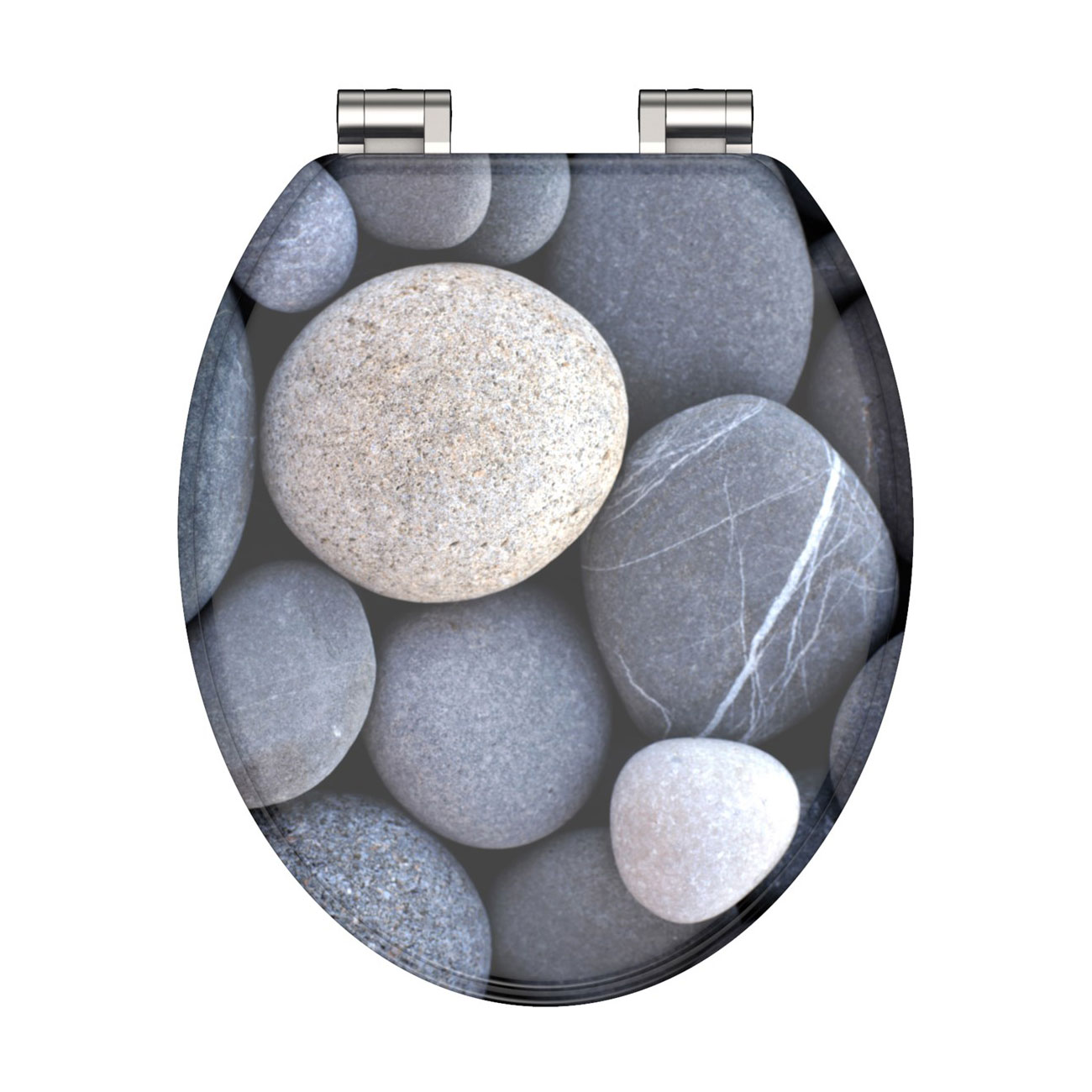 Levně Eisl Sanitär WC prkénko MDF Soft Close Grey Stones 80130
