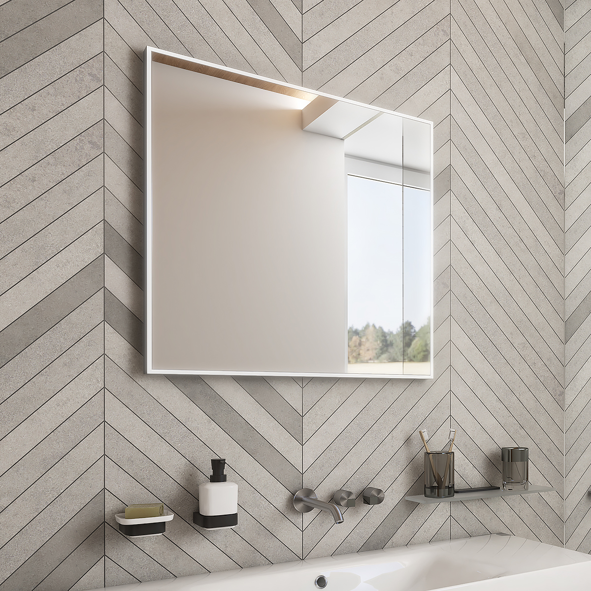 Levně Nimco LED zrcadlo 700x700 - ZP 13077