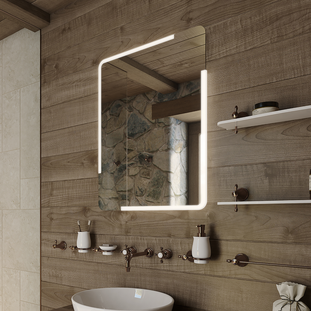 Levně Nimco LED zrcadlo 600x800 - ZP 15002