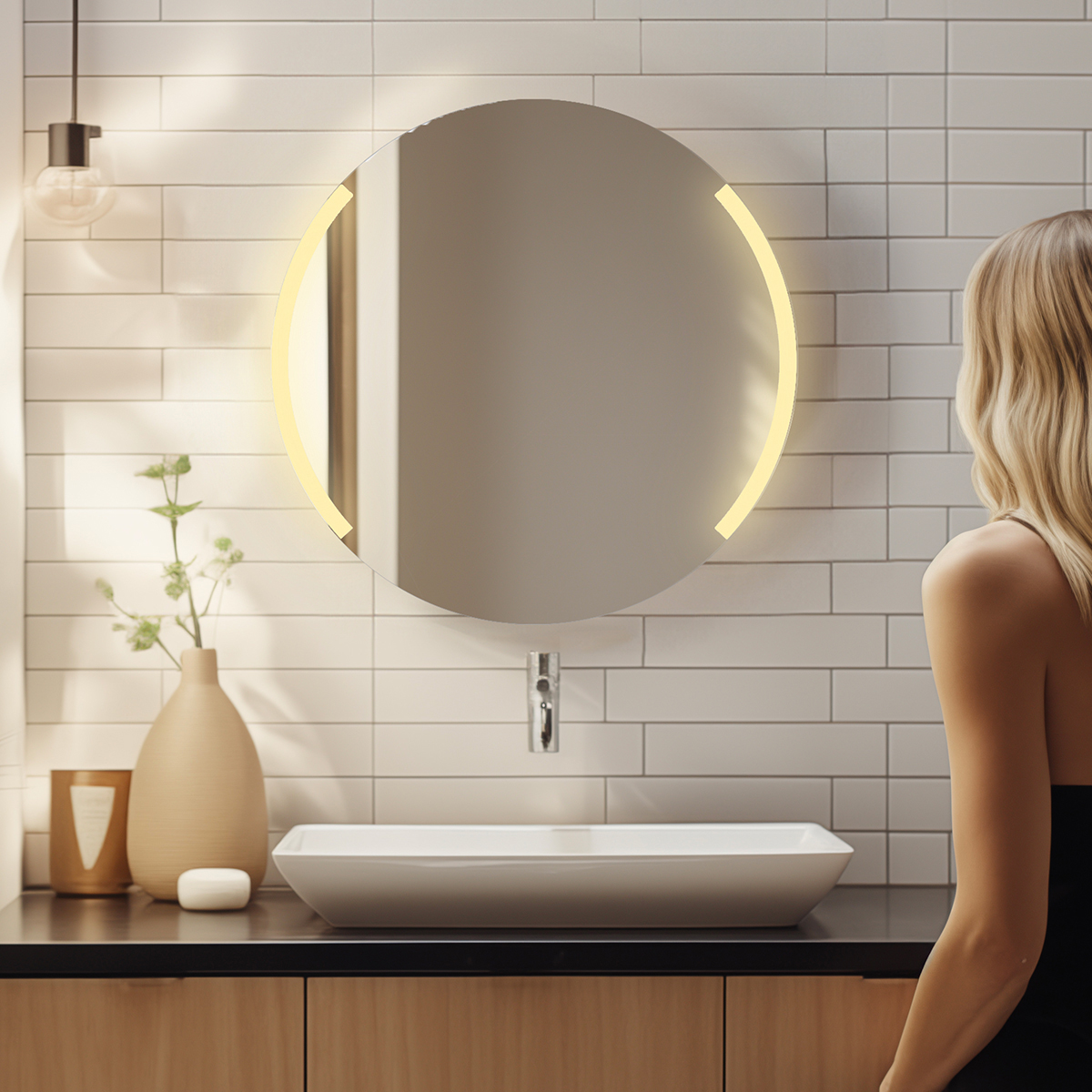 Levně Nimco Kulaté LED zrcadlo pr. 600 - ZP 16000R